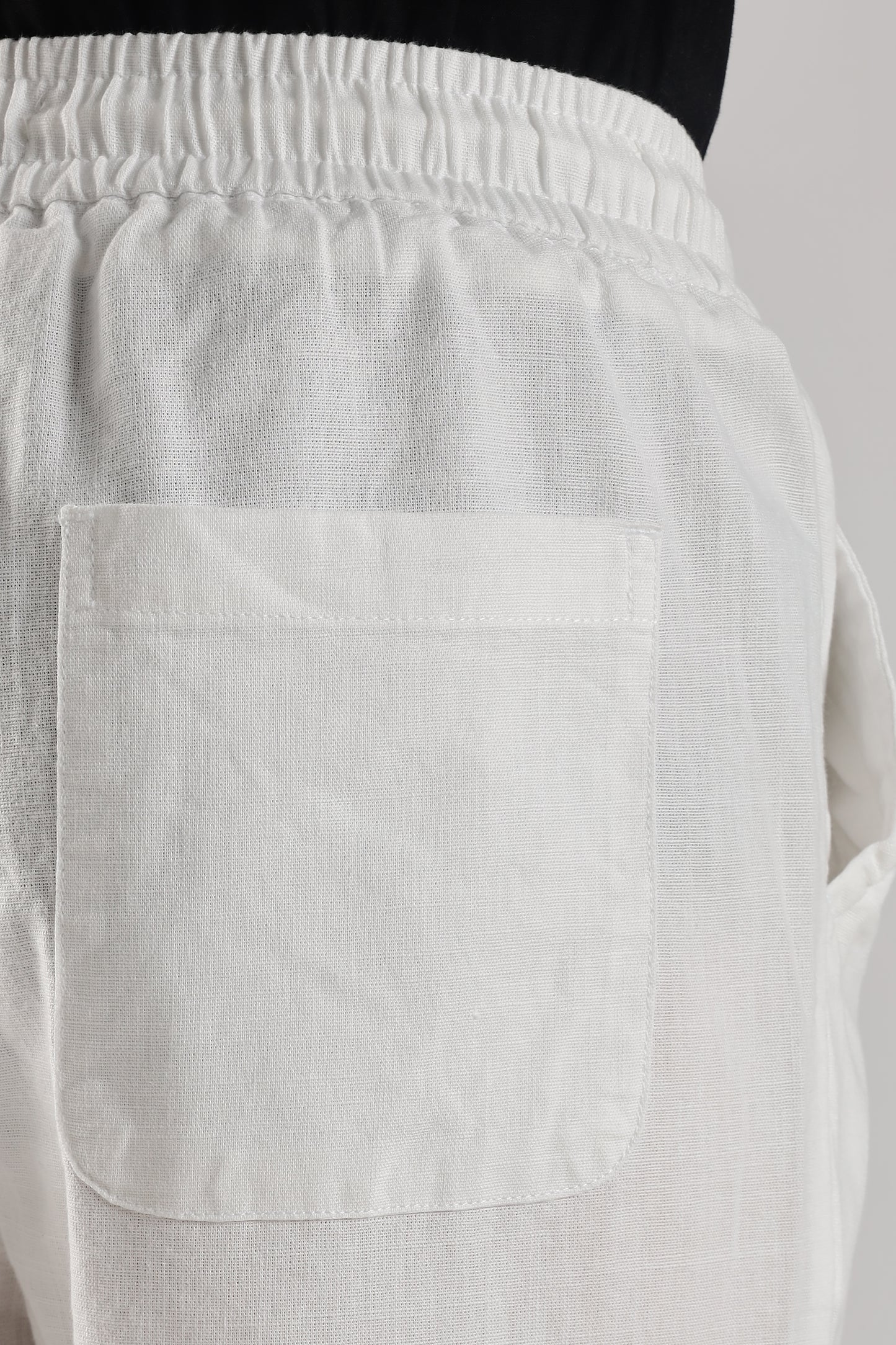 Linen Loose Fit Pant White