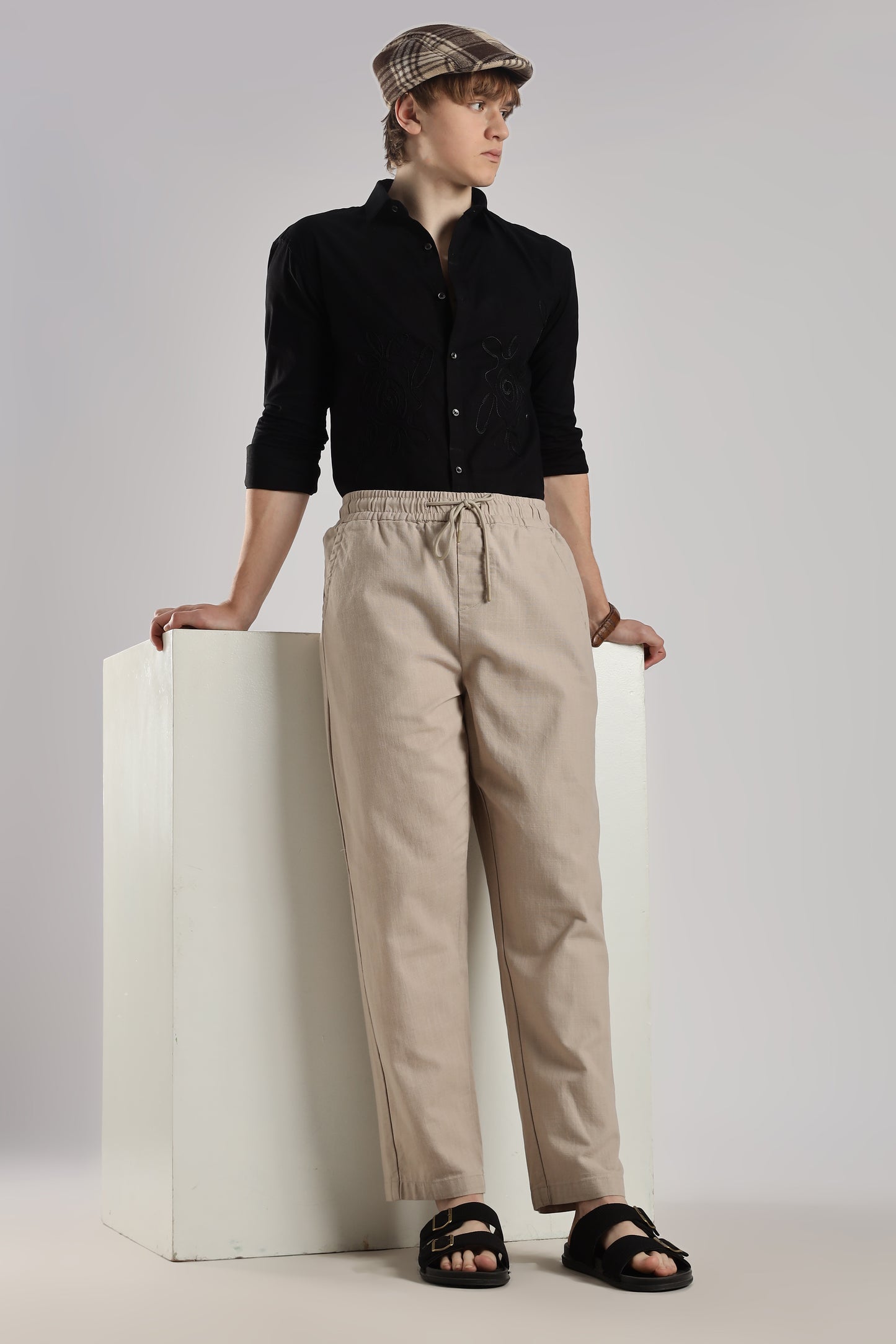 Linen Loose Fit Pant Beige