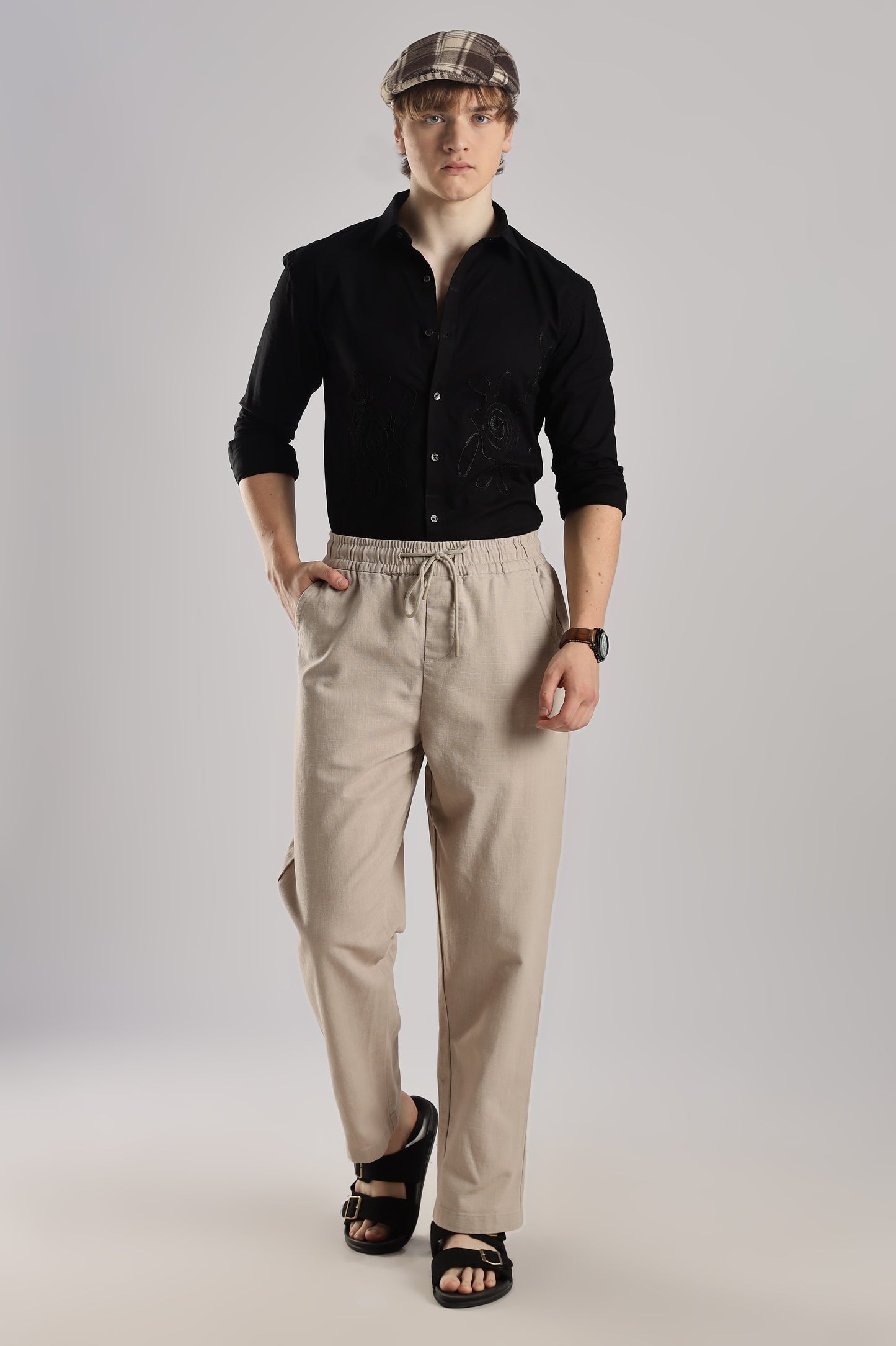 Linen Loose Fit Pant Beige