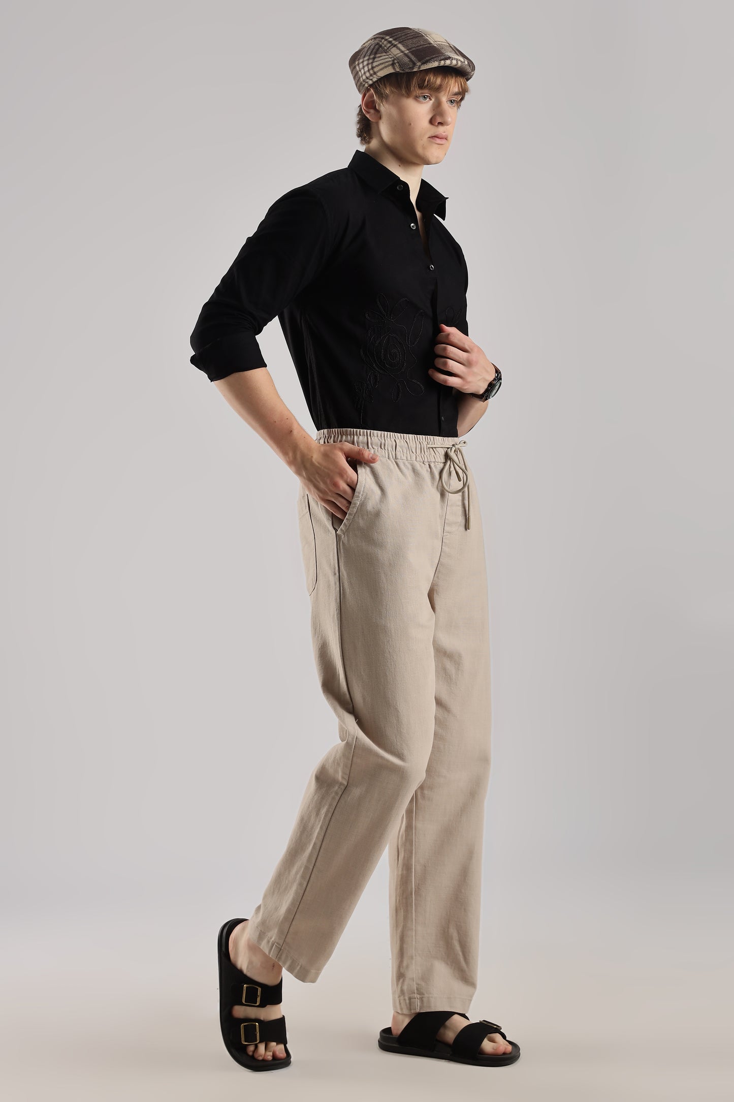 Linen Loose Fit Pant Beige