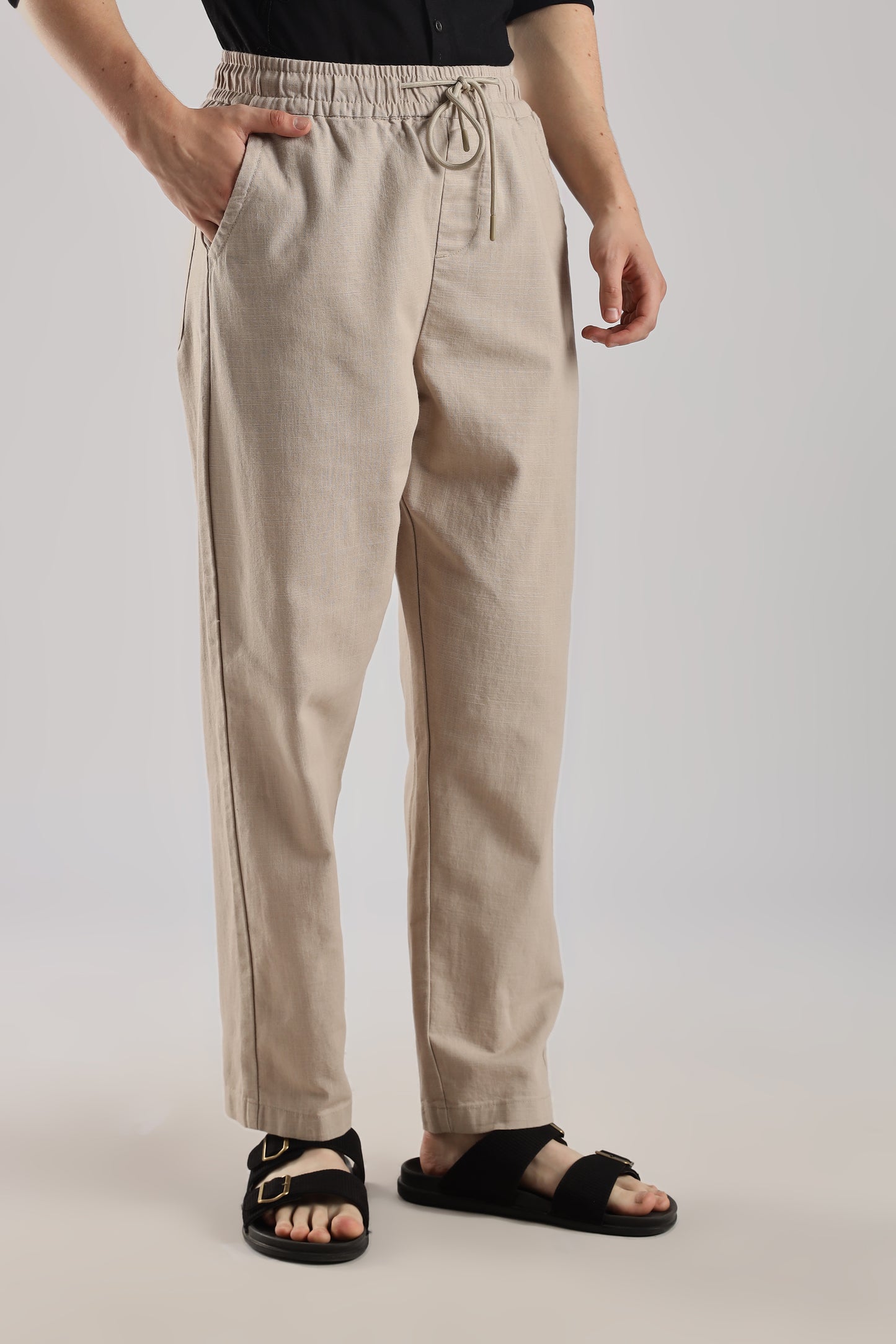Linen Loose Fit Pant Beige