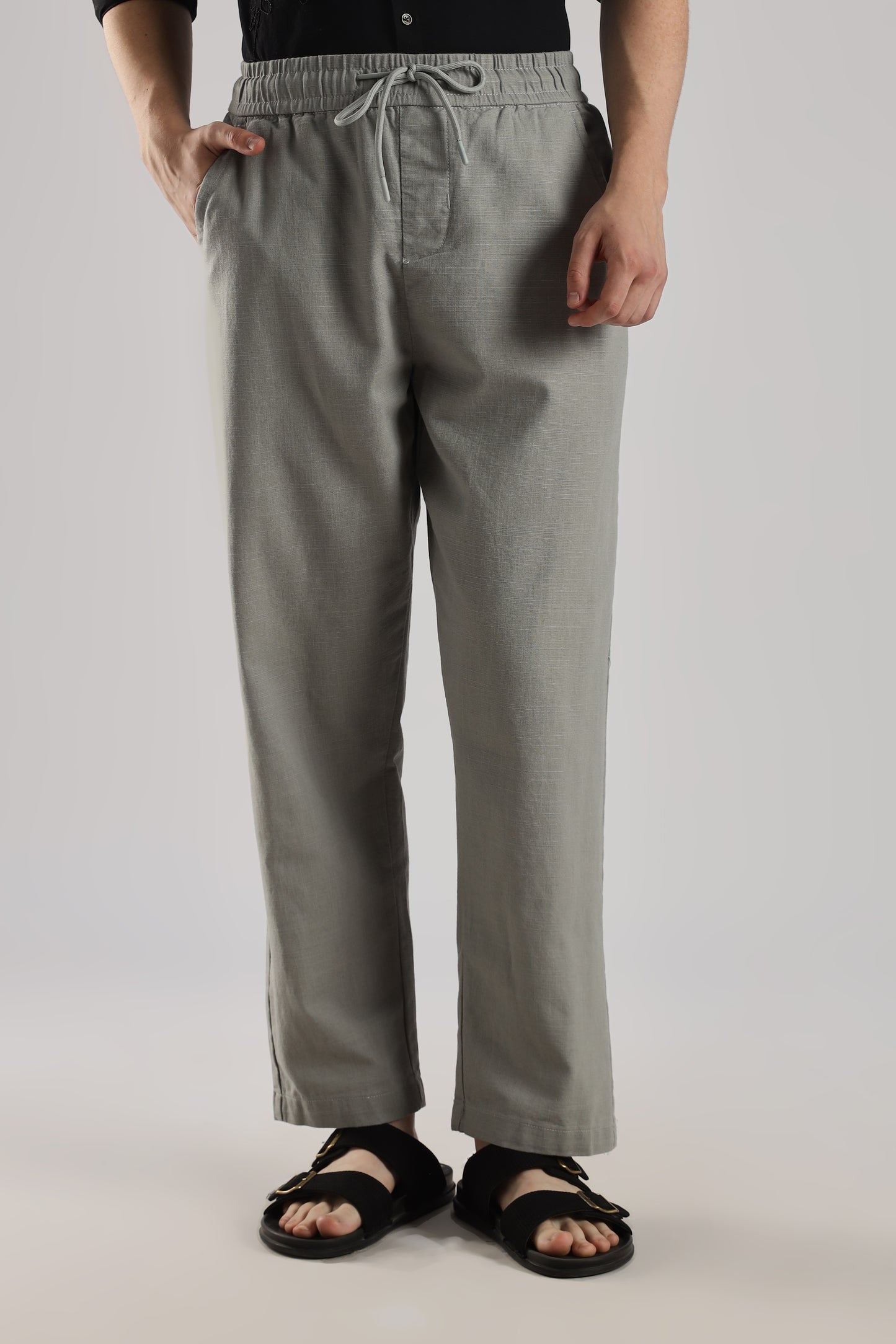 Linen Loose Fit Pant Grey