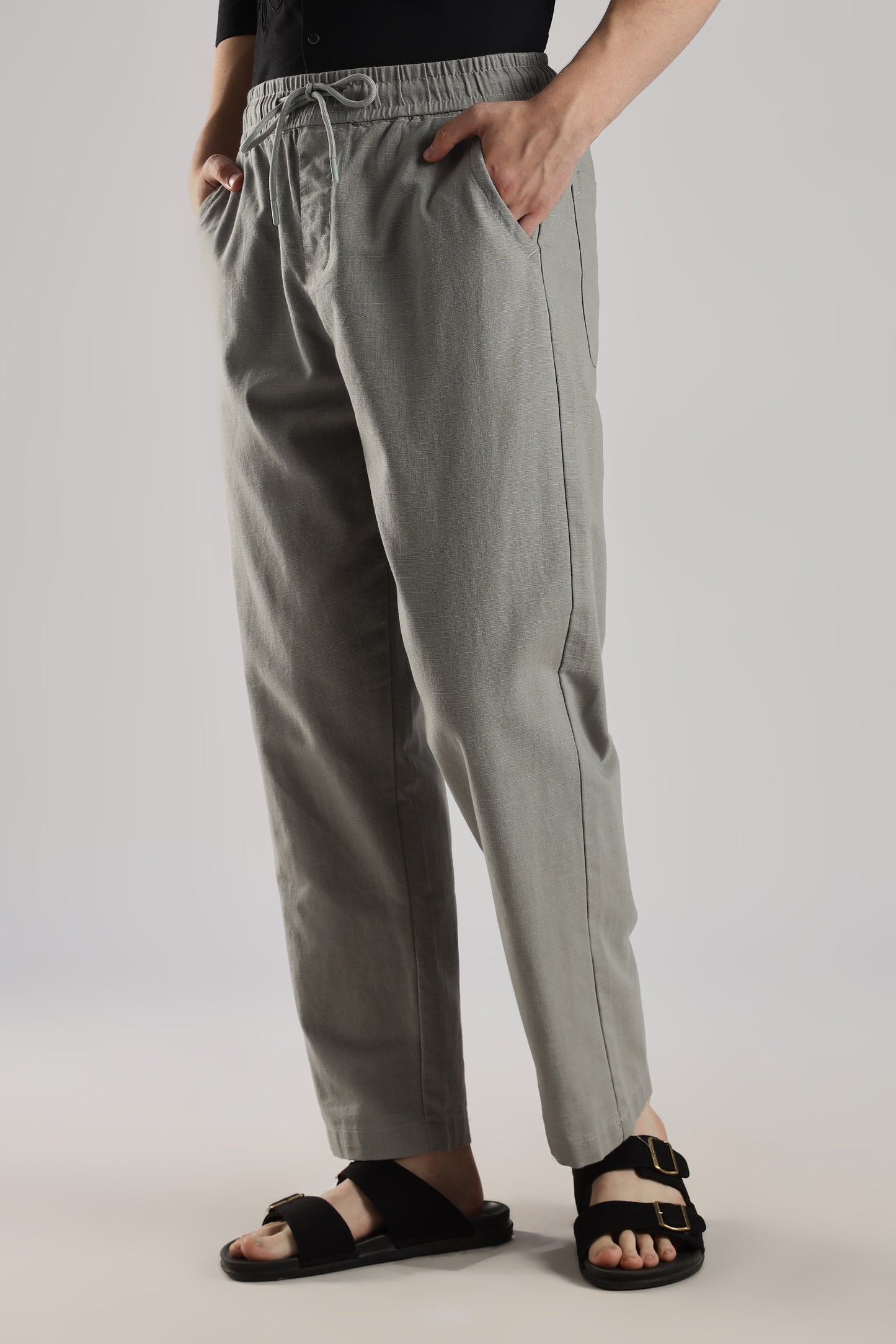 Linen Loose Fit Pant Grey