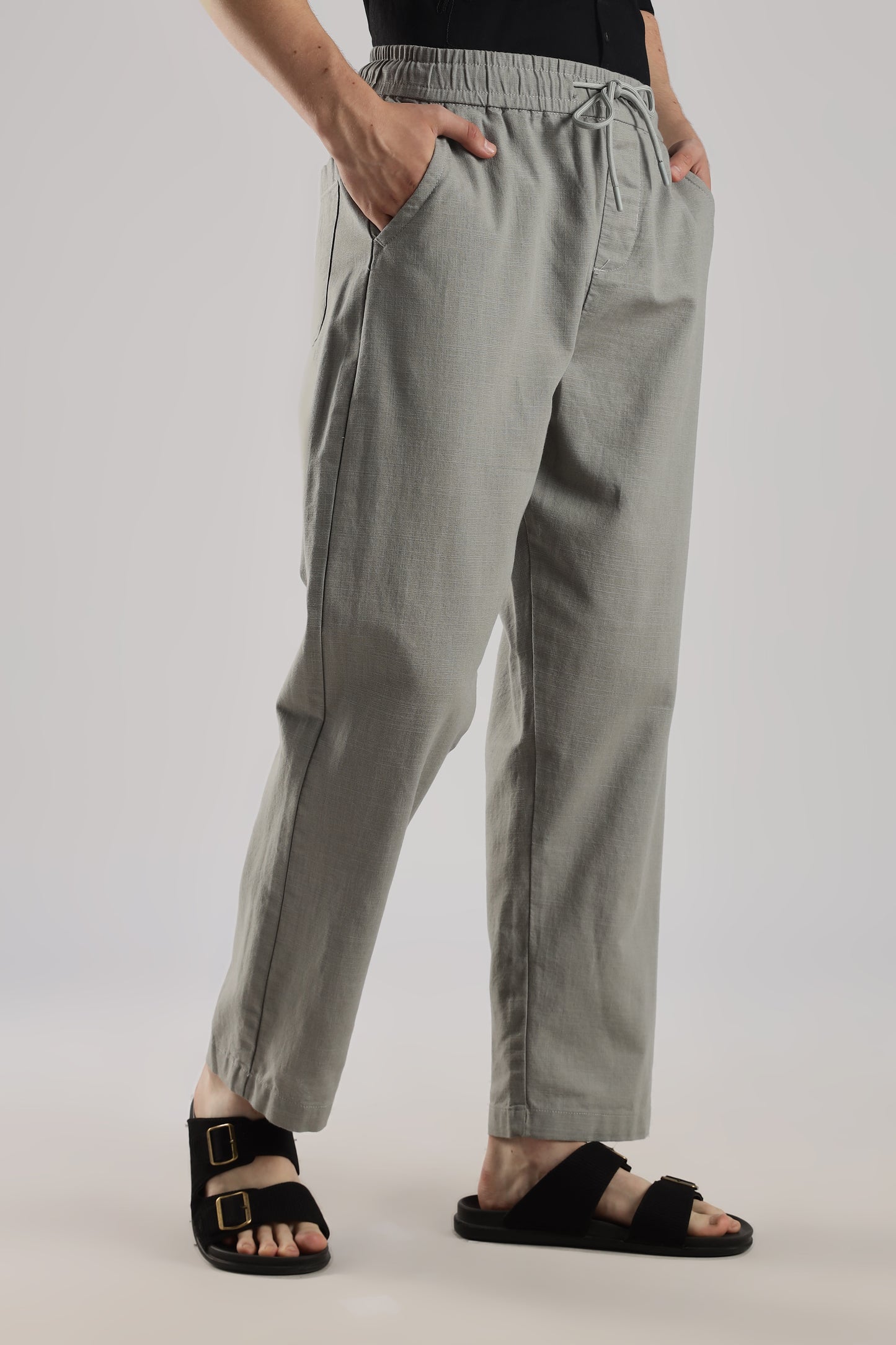 Linen Loose Fit Pant Grey
