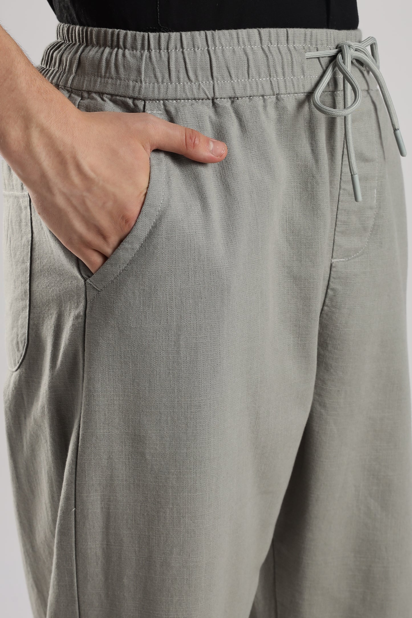 Linen Loose Fit Pant Grey