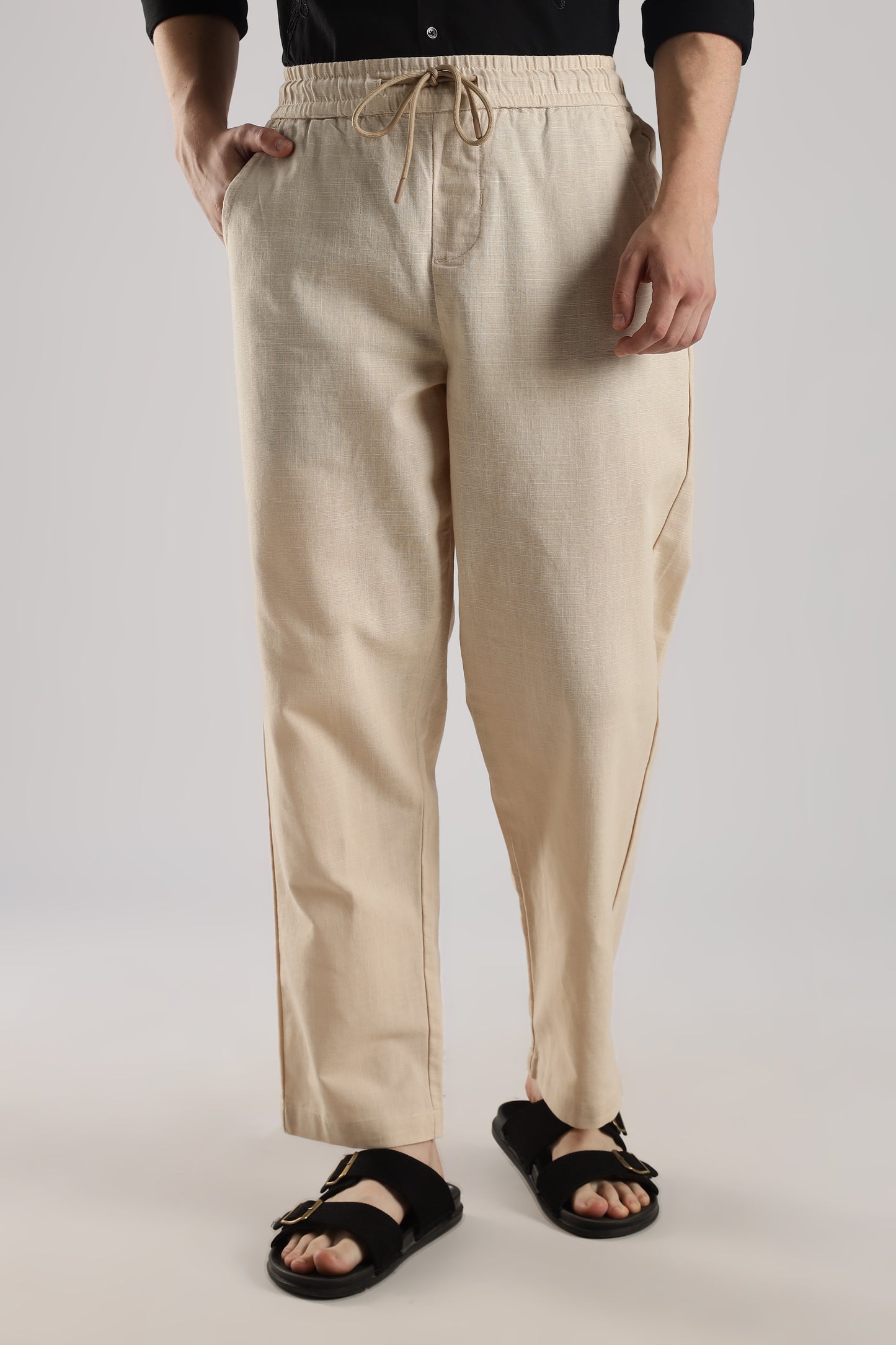 Linen Loose Fit Pant Light Beige