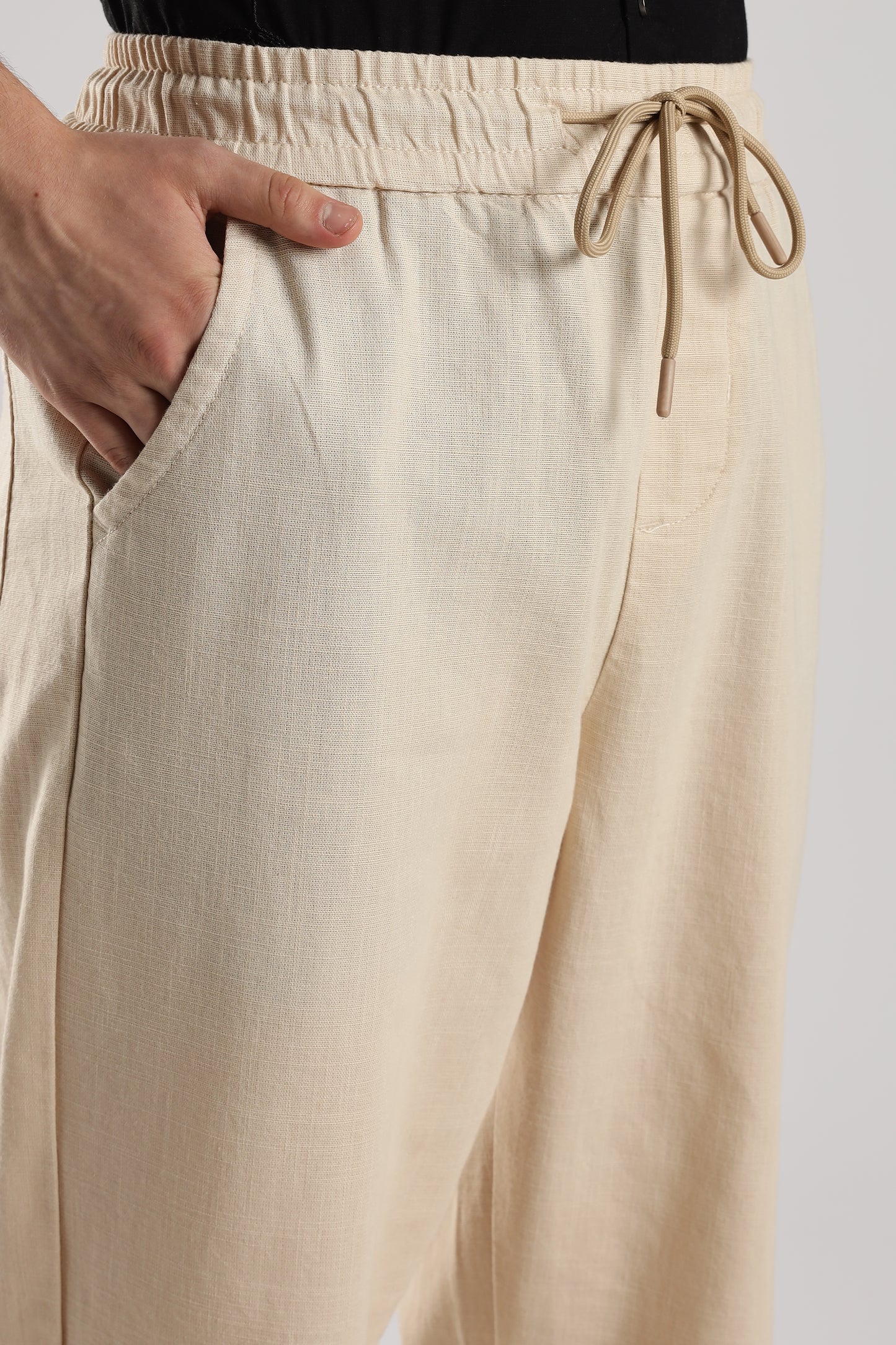 Linen Loose Fit Pant Light Beige