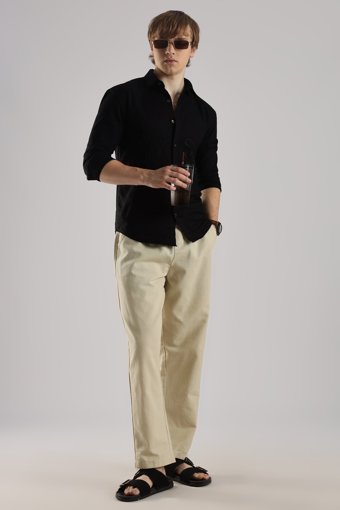 Linen Loose Fit Pant Sand Beige