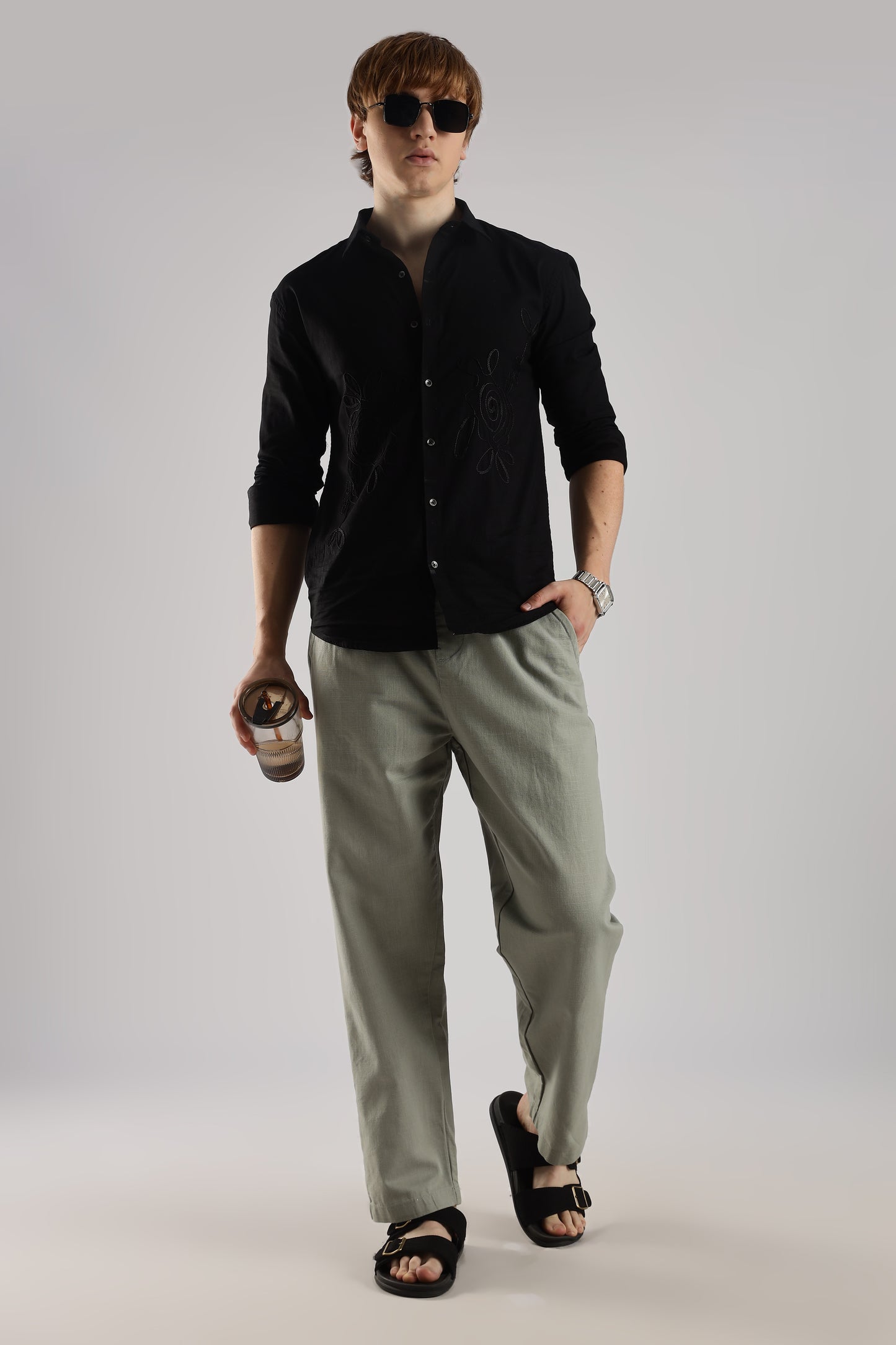 Linen Loose Fit Pant Pastel Green