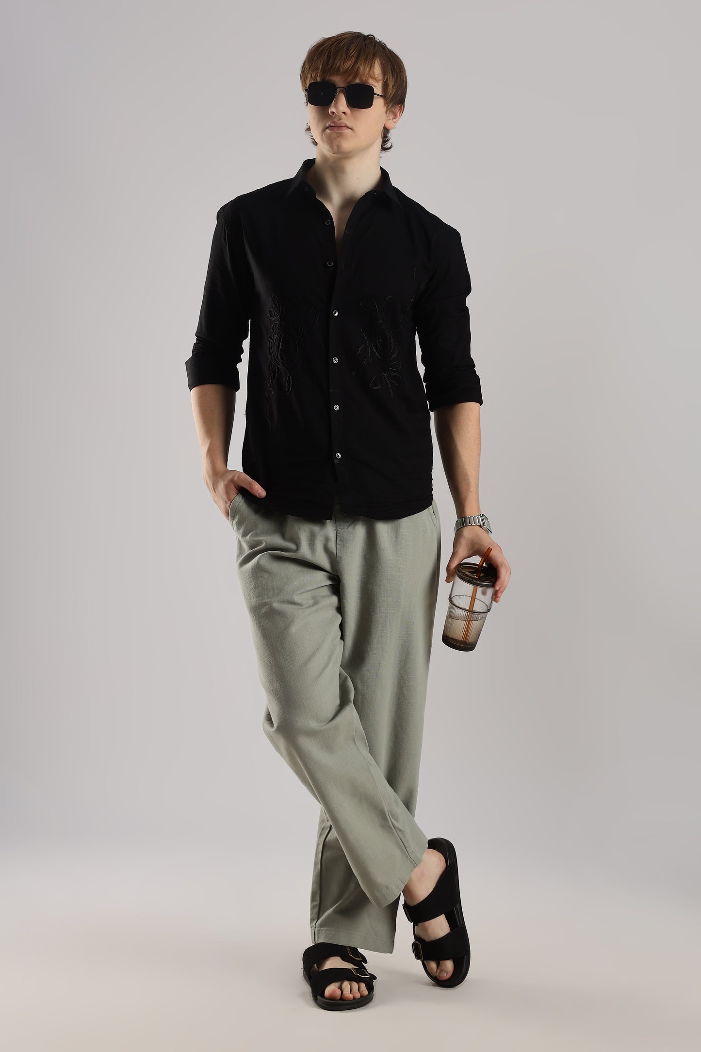 Linen Loose Fit Pant Pastel Green