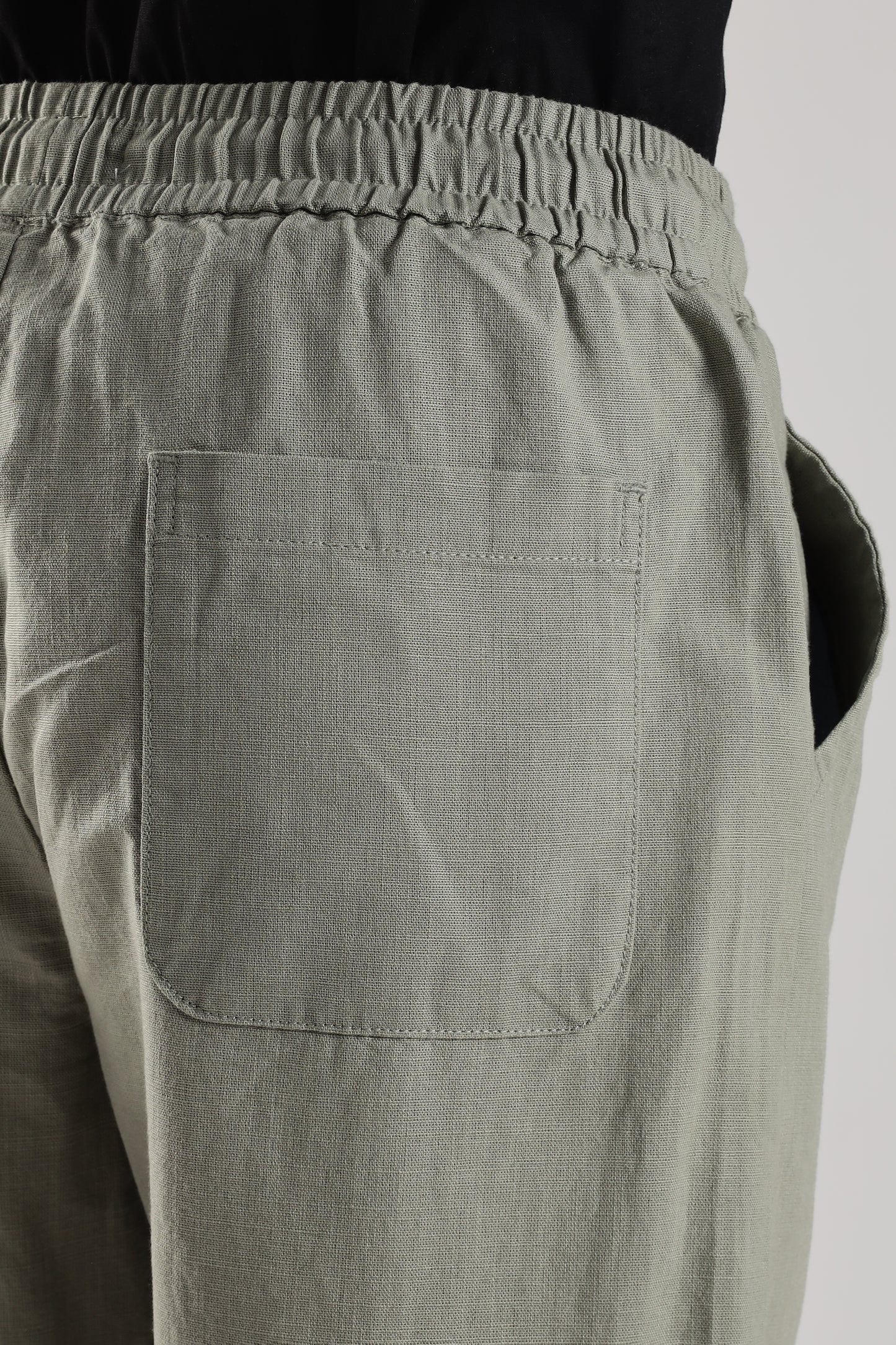 Linen Loose Fit Pant Pastel Green
