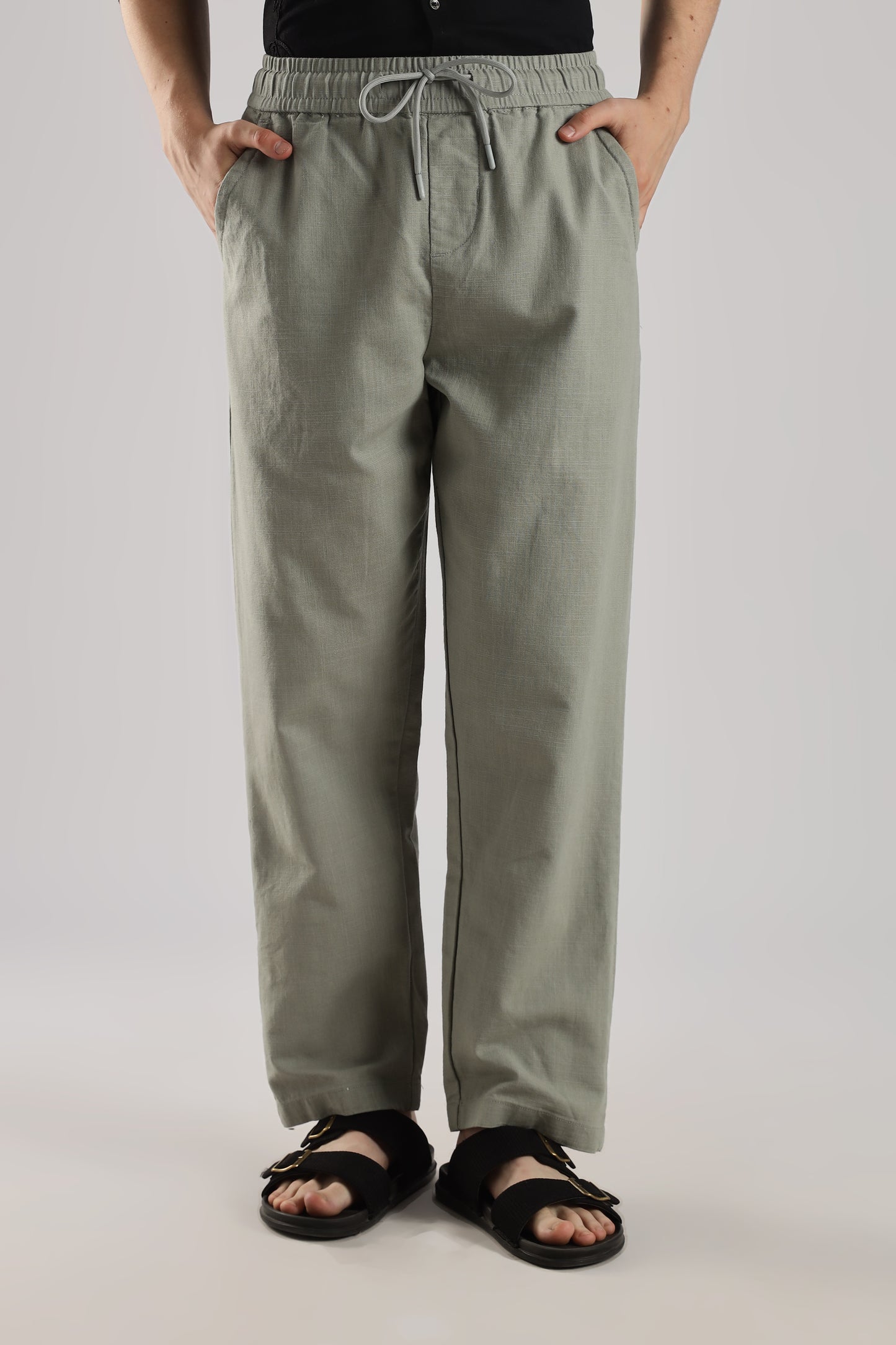Linen Loose Fit Pant Pastel Green