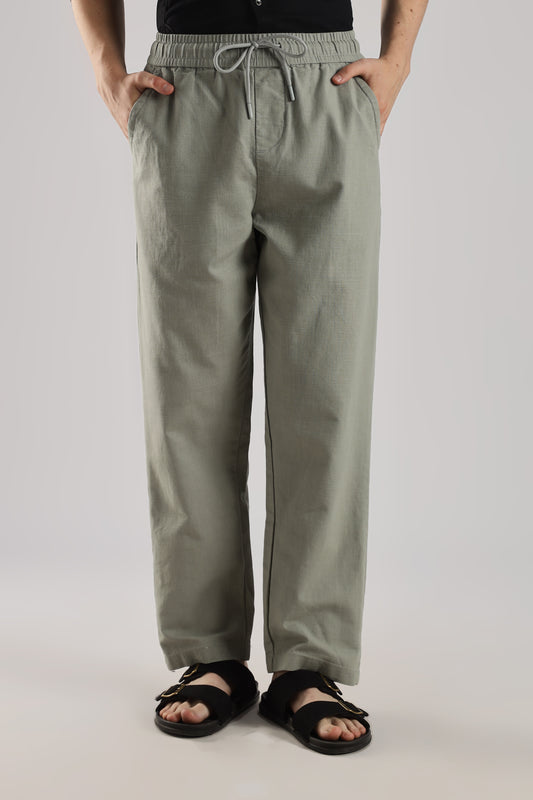 Linen Loose Fit Pant Pastel Green
