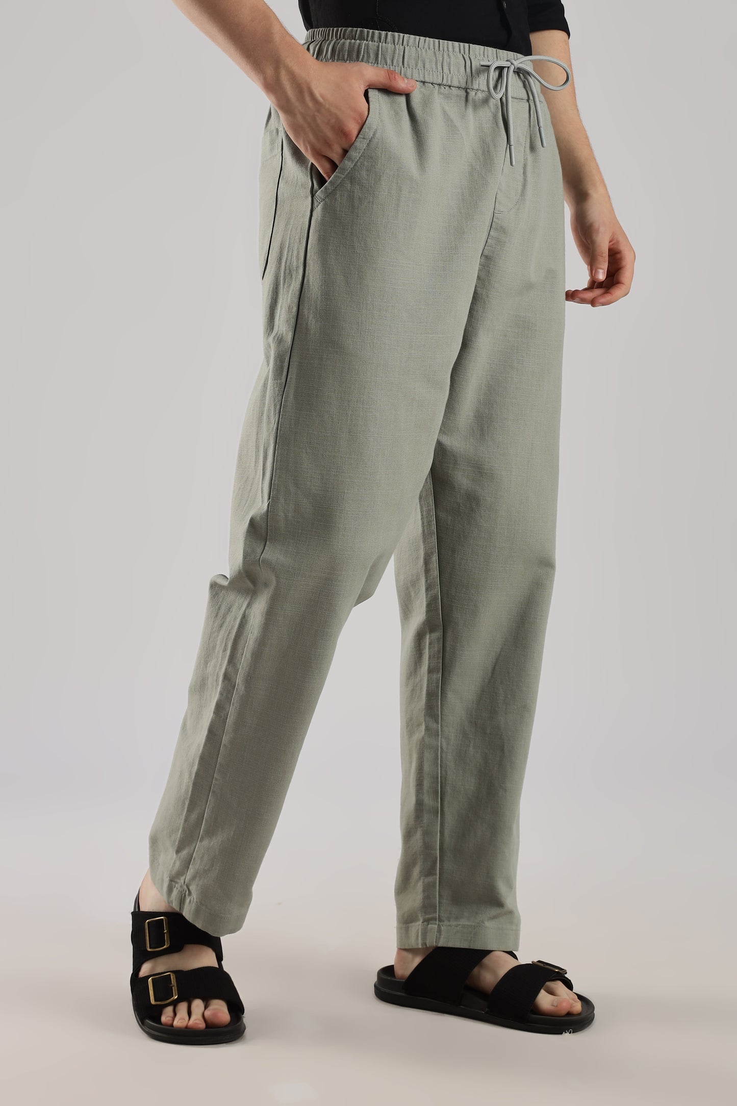 Linen Loose Fit Pant Pastel Green