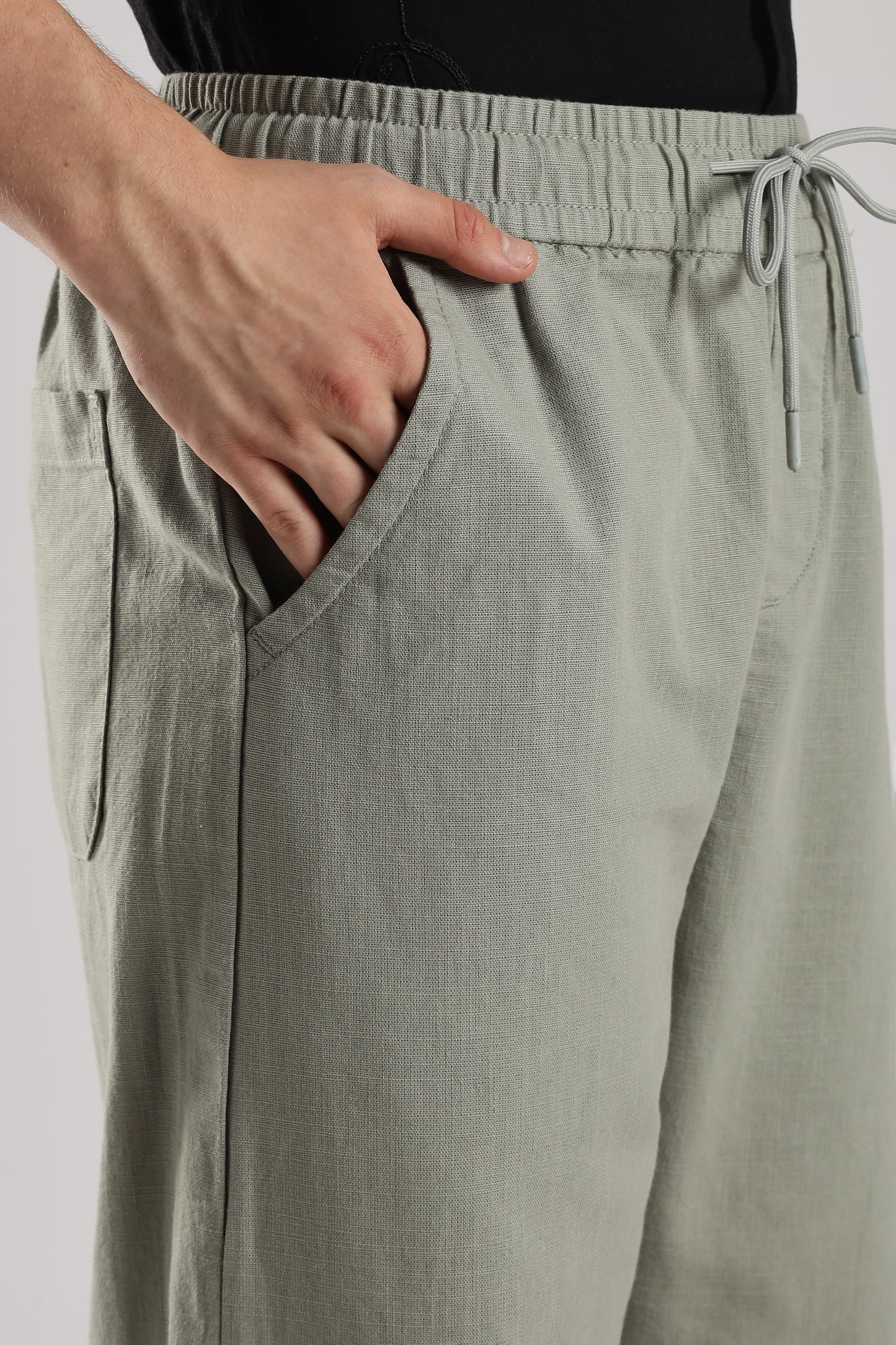 Linen Loose Fit Pant Pastel Green
