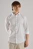 White Floral Embroidered Shirt