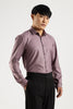 Plain Soft Plum Melange Wrinkle Free Shirt