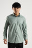 Plain Sage Frost Melange Wrinkle Free Shirt