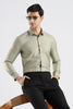 Plain Sage Green Melange Wrinkle Free Shirt
