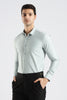 Plain Ice Blue Melange Wrinkle Free Shirt