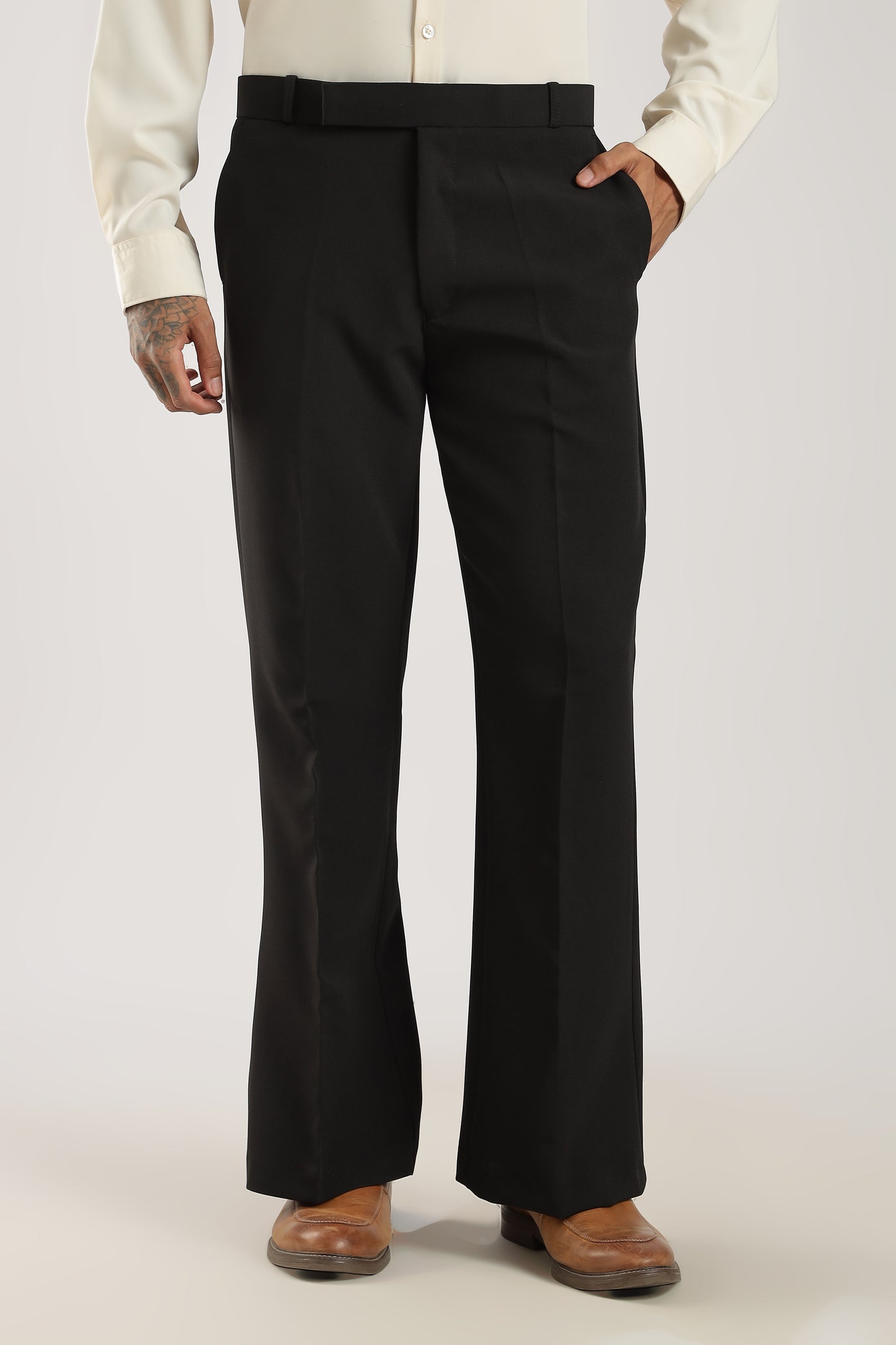 Tailored Bootcut Stretch Trousers