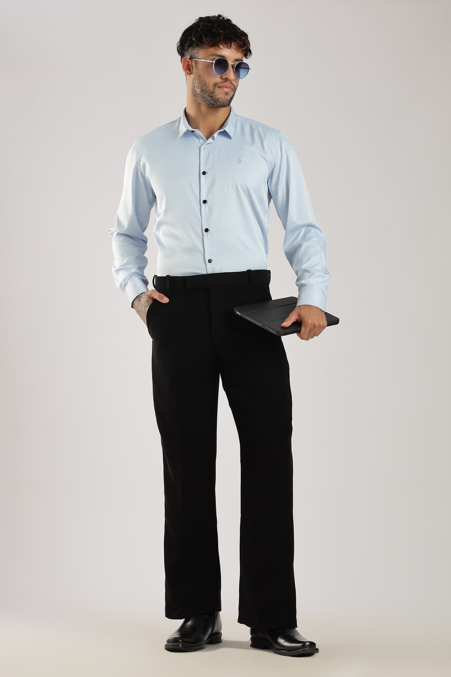 Signature Armani-Finish Bootcut Trousers
