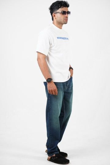Mom Fit Blue Shade Denim Jeans