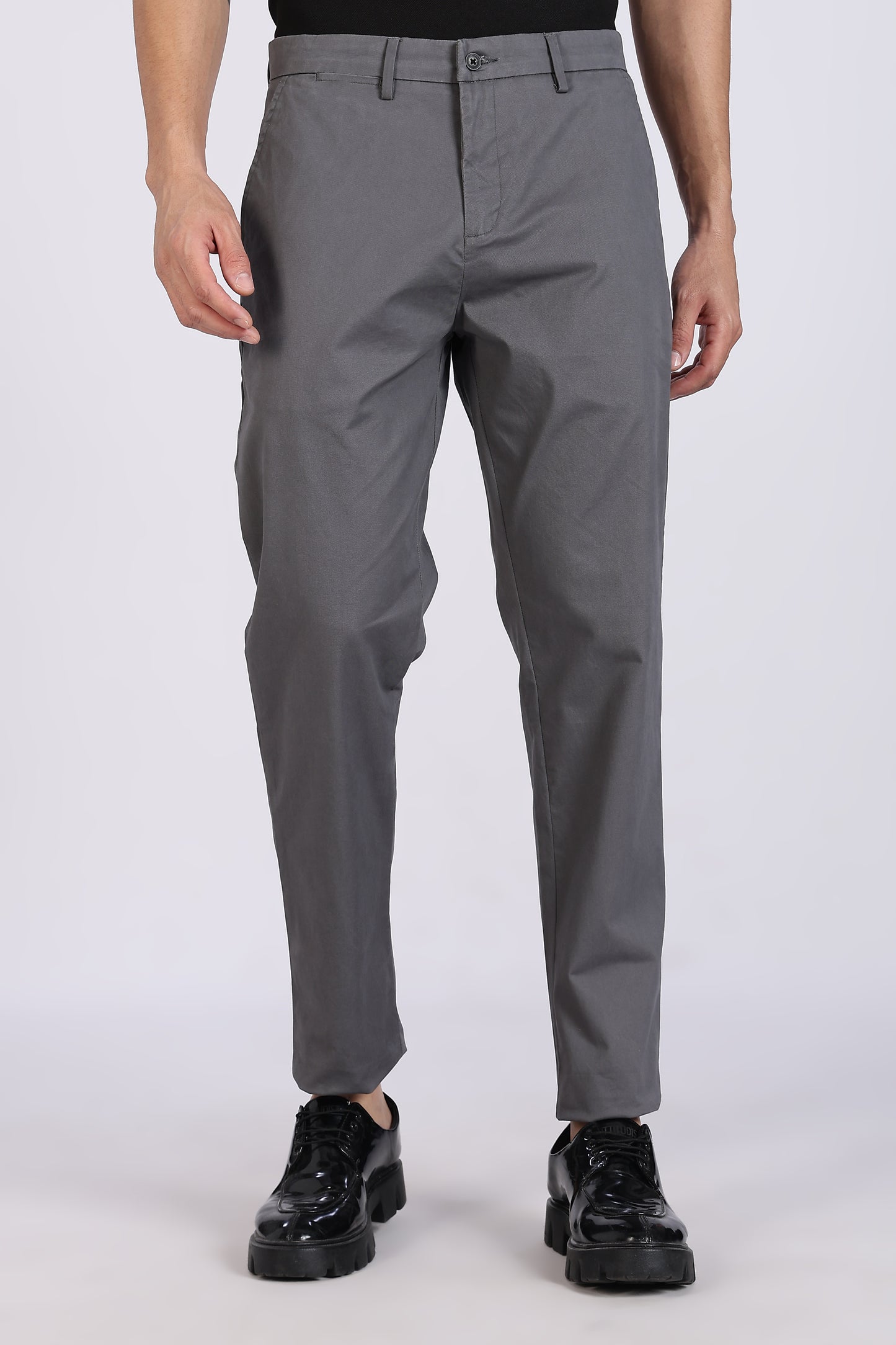 Cotton Chinos Pant Dark Grey