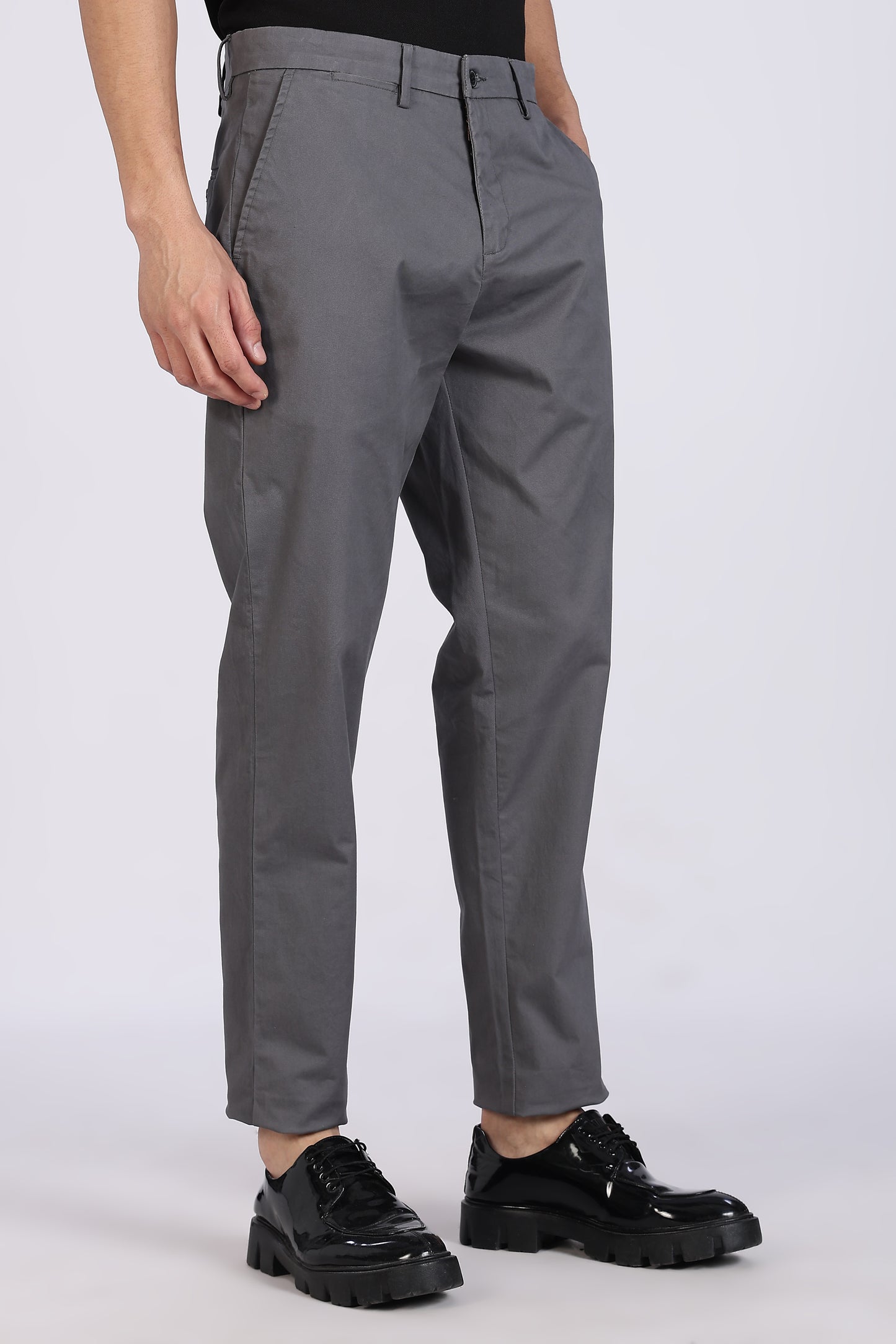 Cotton Chinos Pant Dark Grey