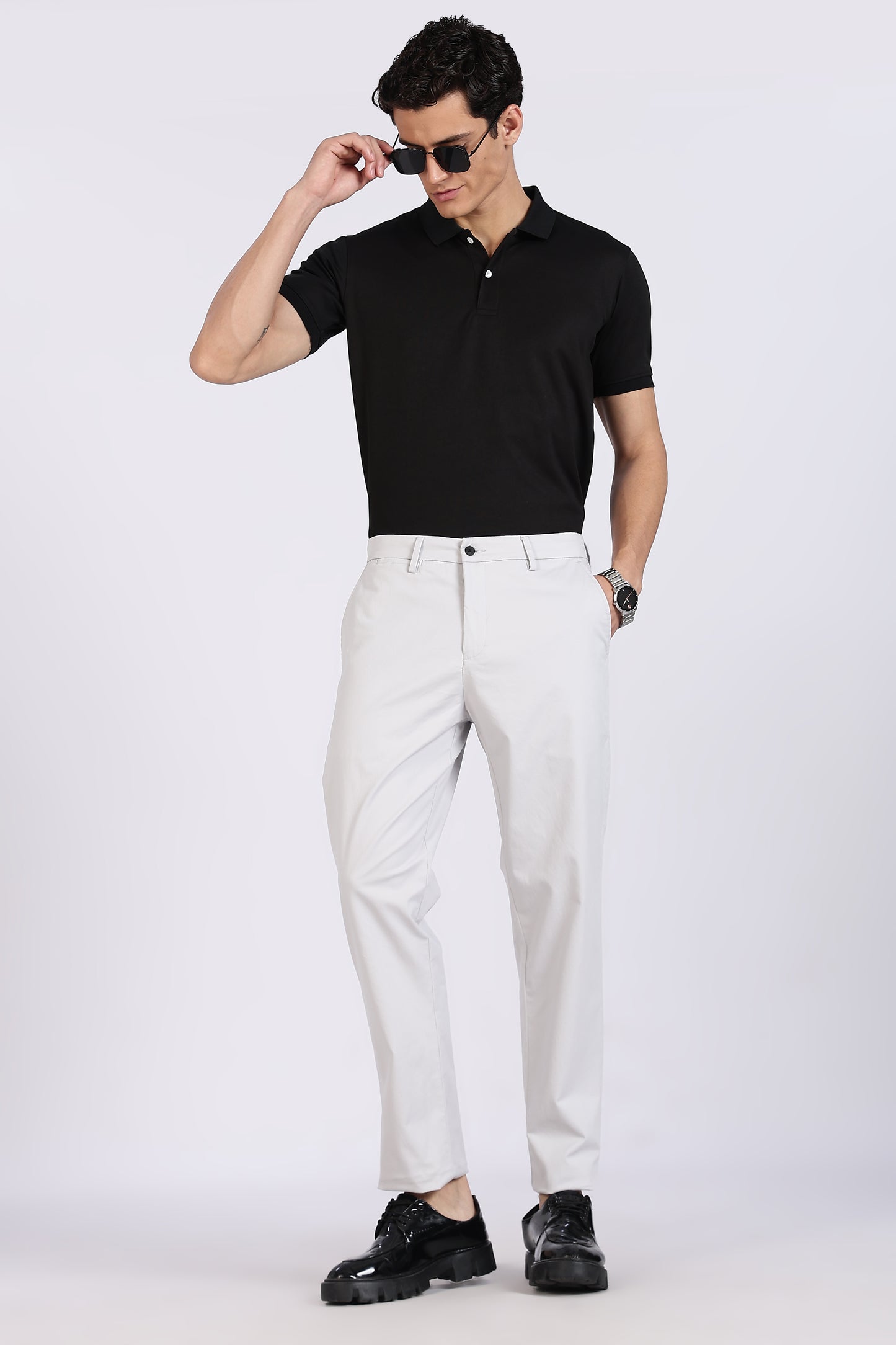 Cotton Chinos Pant White