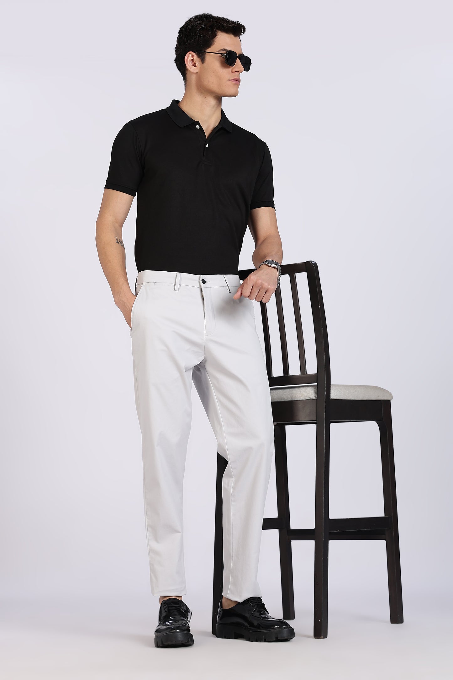 Cotton Chinos Pant White