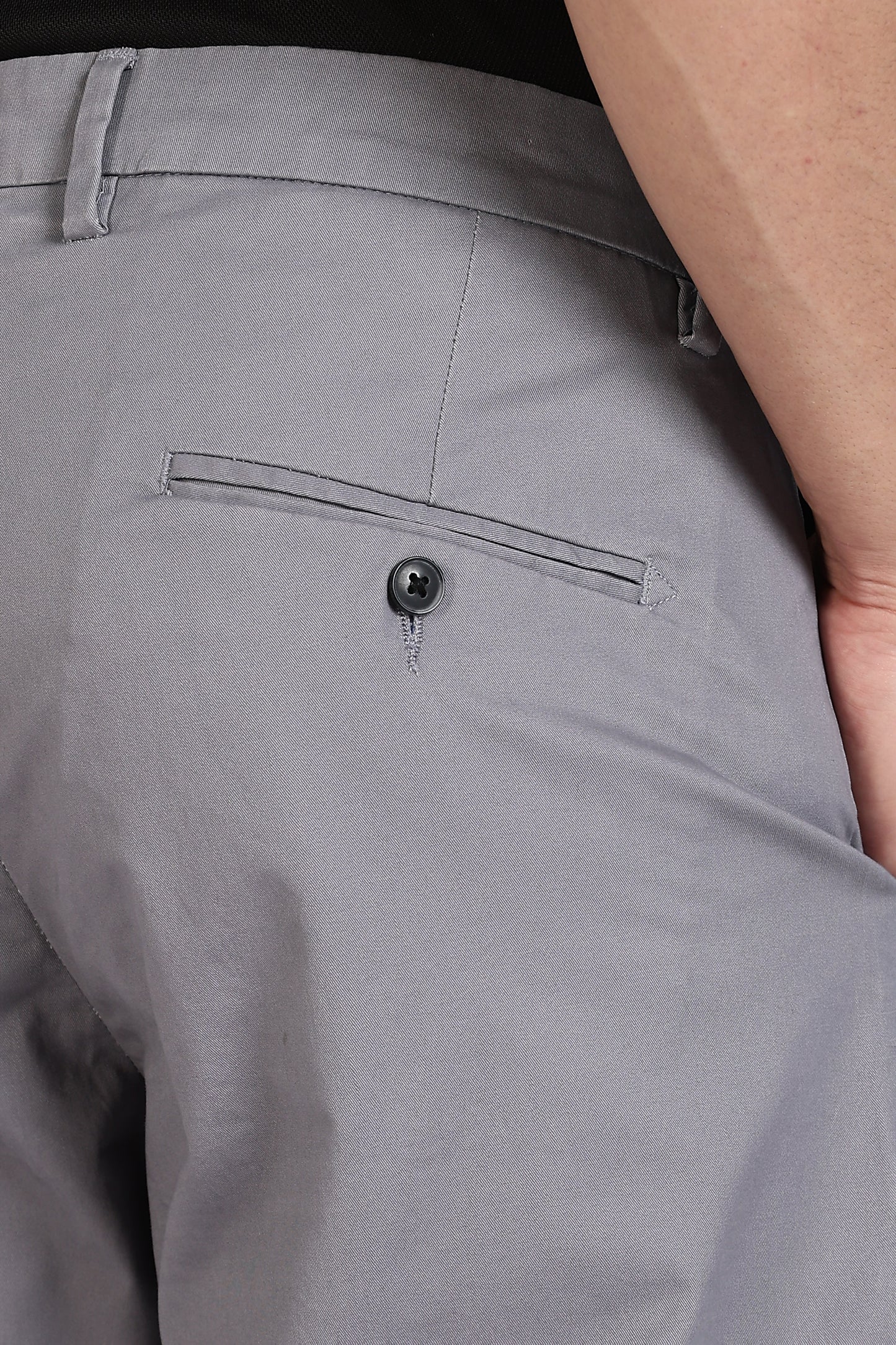 Cotton Chinos Pant Steel Grey