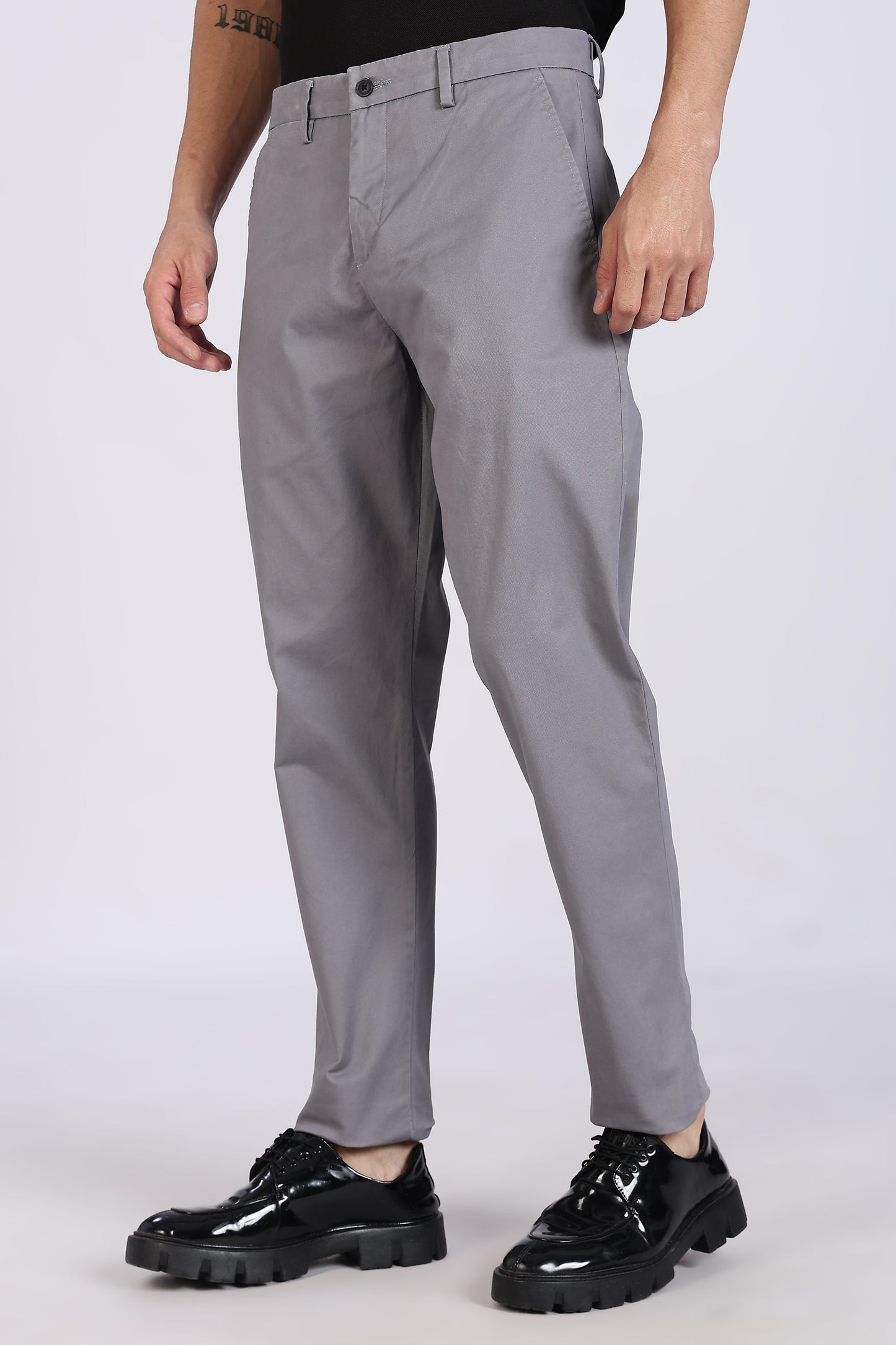 Cotton Chinos Pant Steel Grey