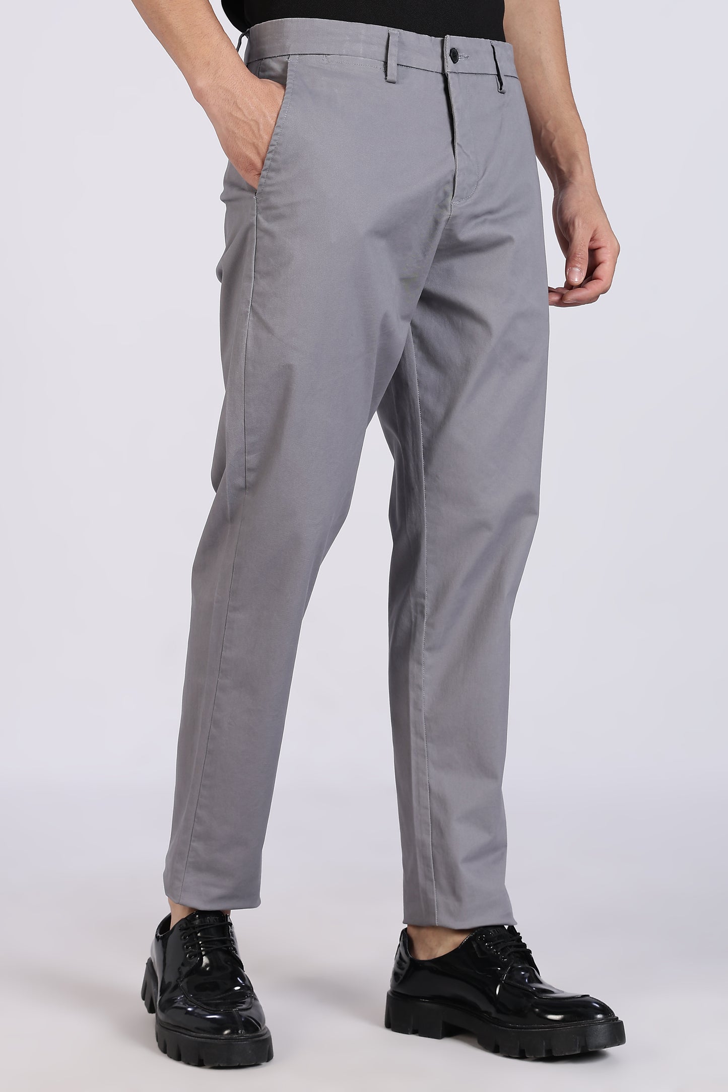 Cotton Chinos Pant Steel Grey