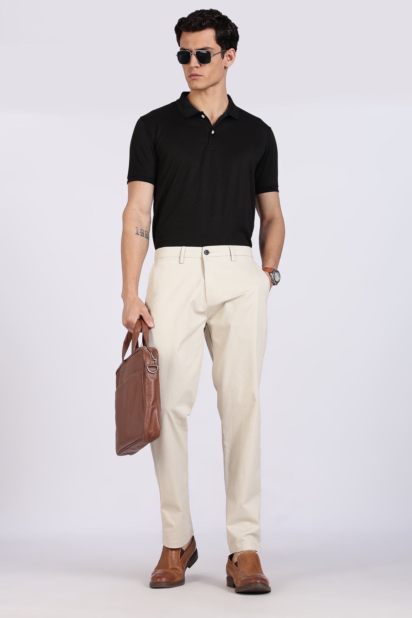 Cotton Chinos Pant Beige