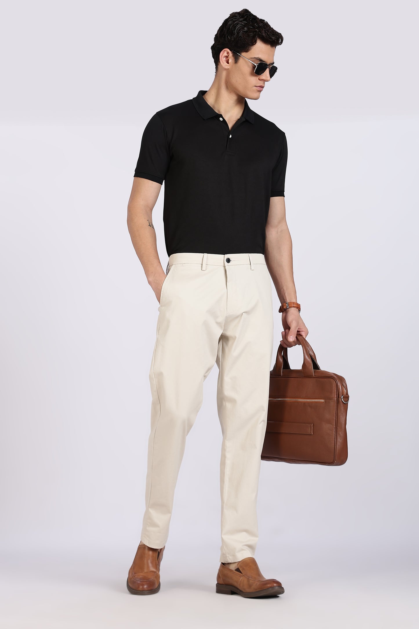 Cotton Chinos Pant Beige