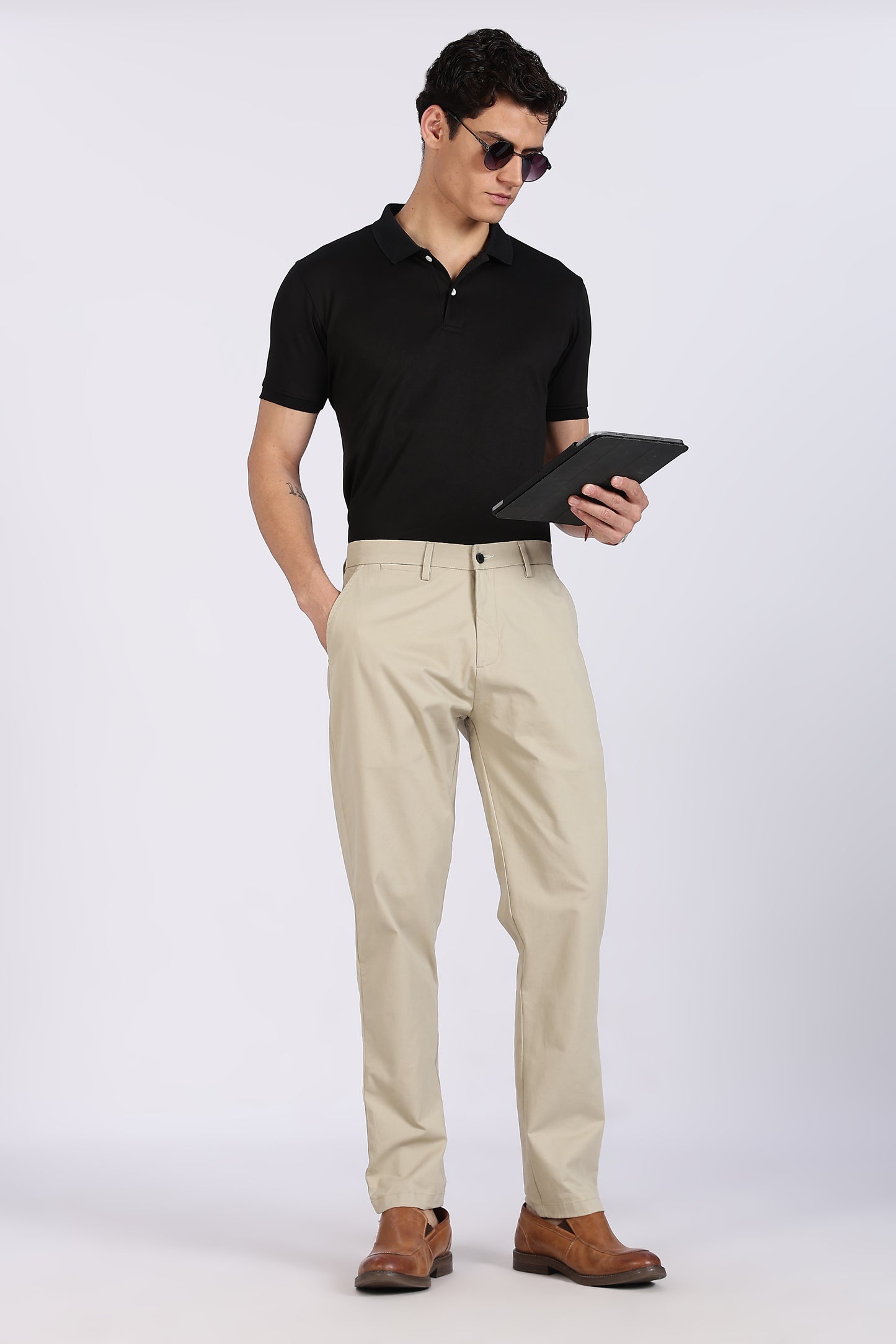 Cotton Chinos Pant Stone Beige
