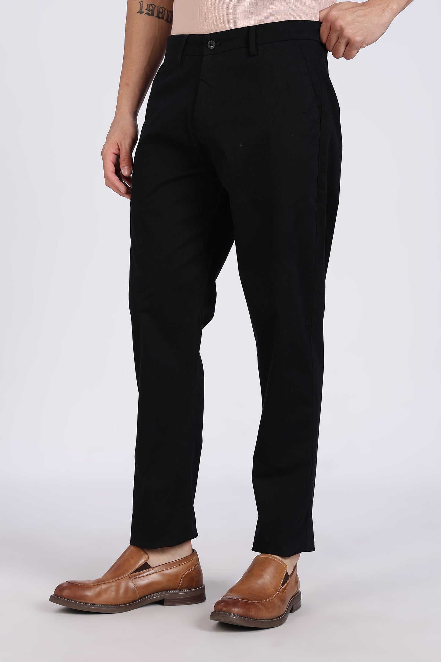 Cotton Chinos Pant Black