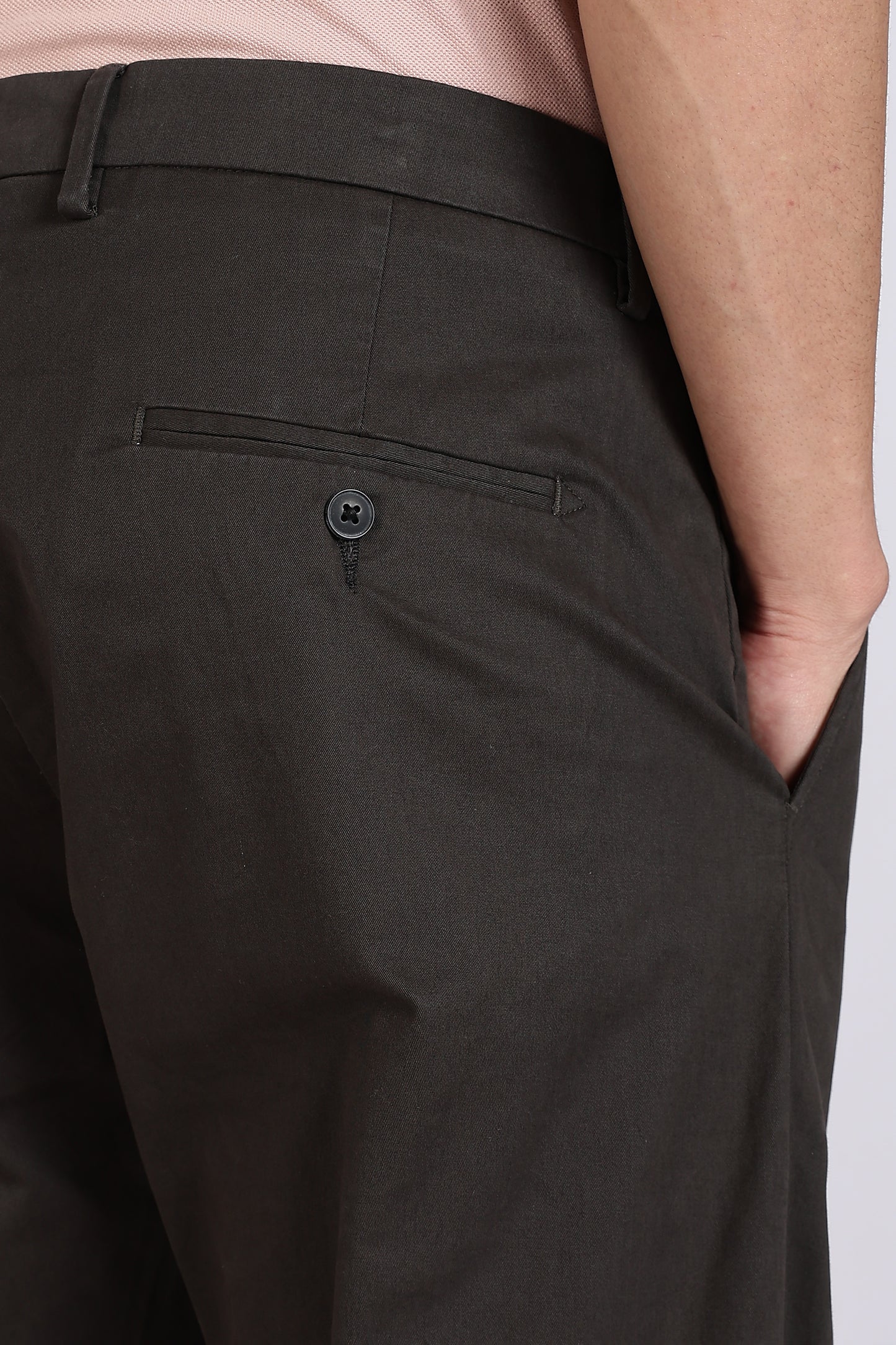 Cotton Chinos Pant Coffee Brown.