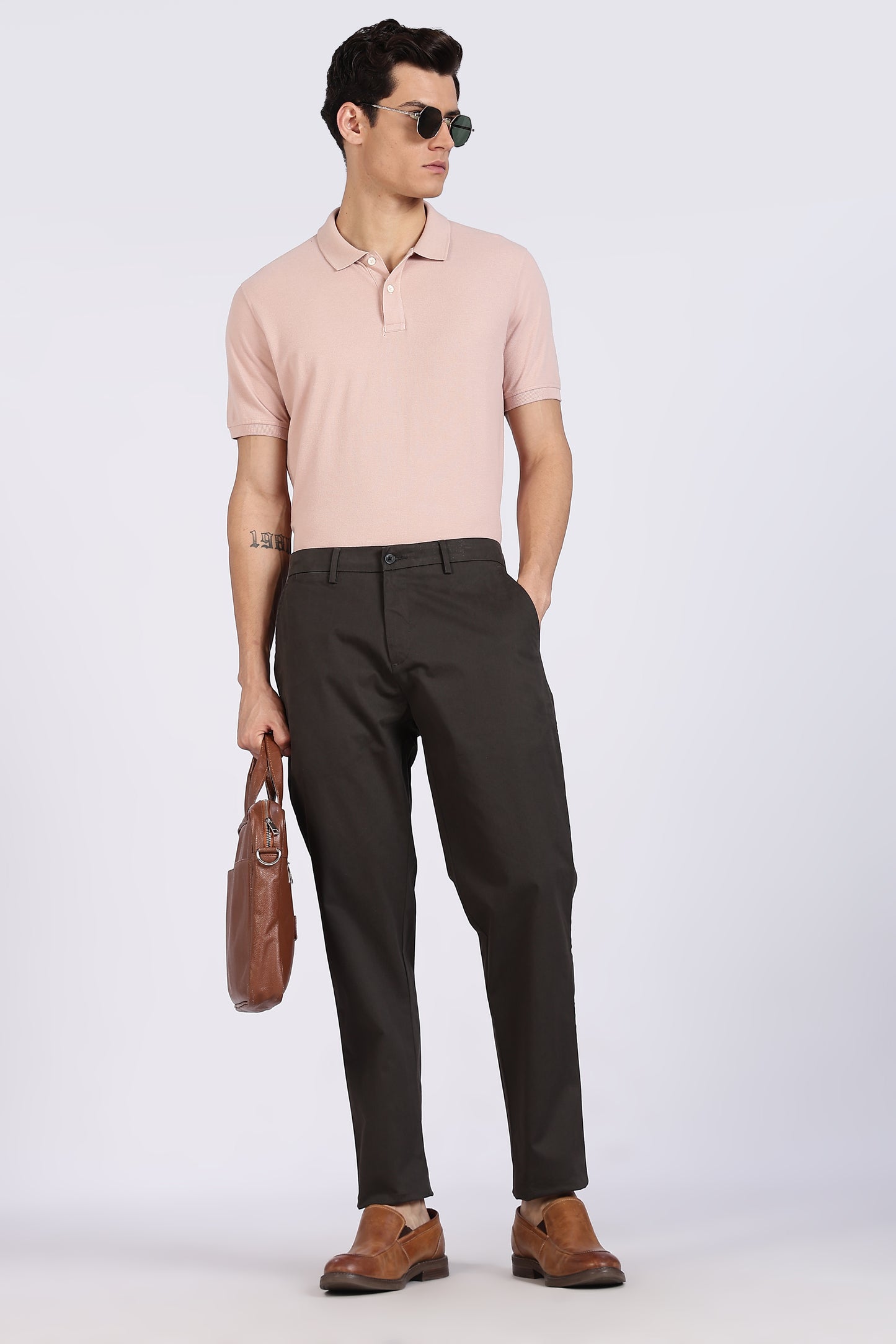 Cotton Chinos Pant Coffee Brown.