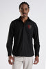 Regular Fit Black Embroidery Stone Designer Shirt