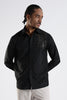 Regular Fit Black Stone Designer Embroidery Shirt
