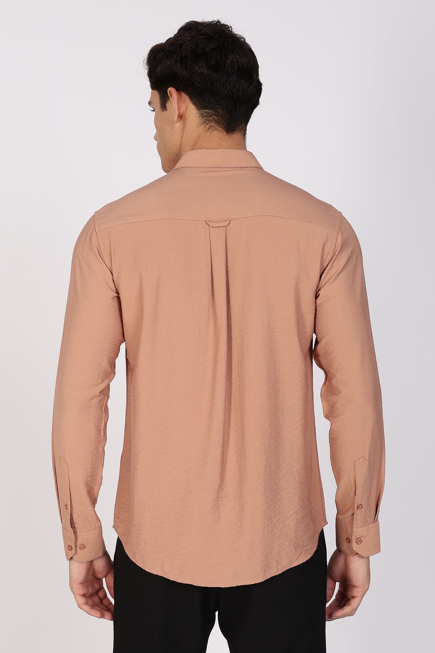 Regular Fit Light Brown Blended Linen Shirt
