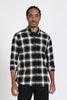 Regular Fit Black Windowpane Checked Casual Shirt
