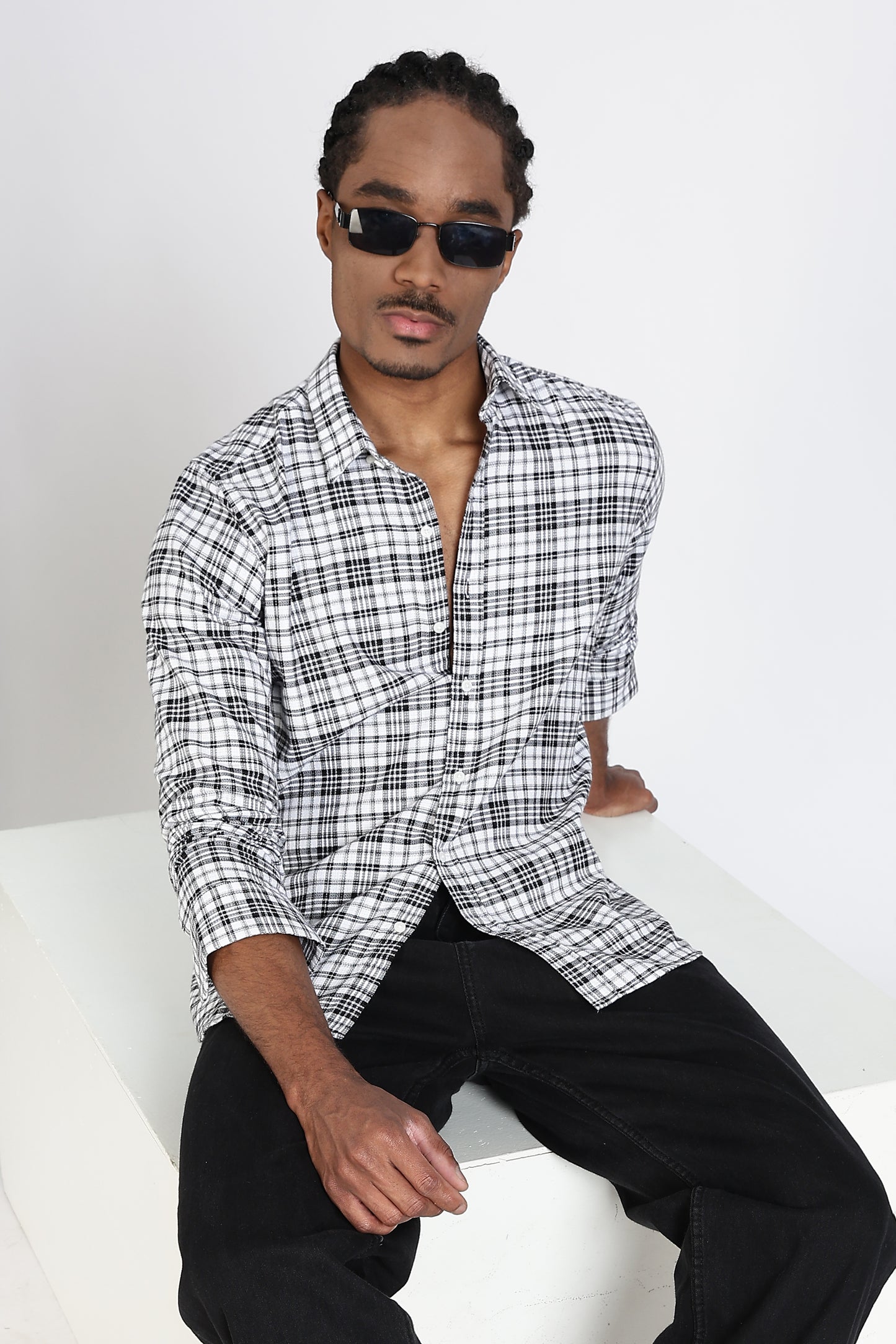 Regular Fit Check Design Cotton Shirt