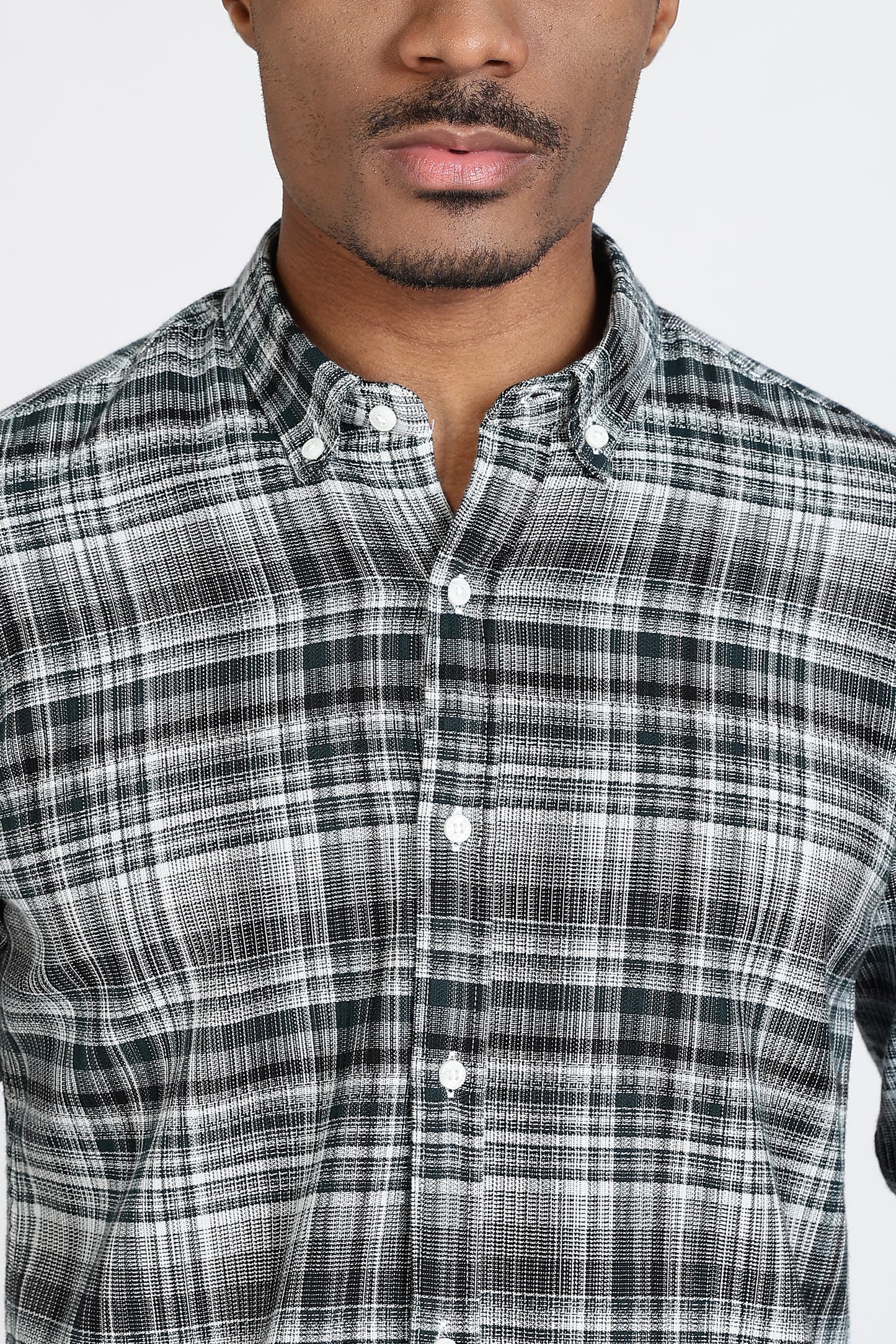 Regular Fit Grey Tartan Checked Casual Shirt