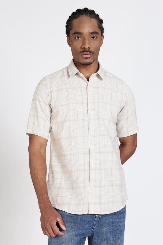 Regular Fit Check Design Cotton Shirt