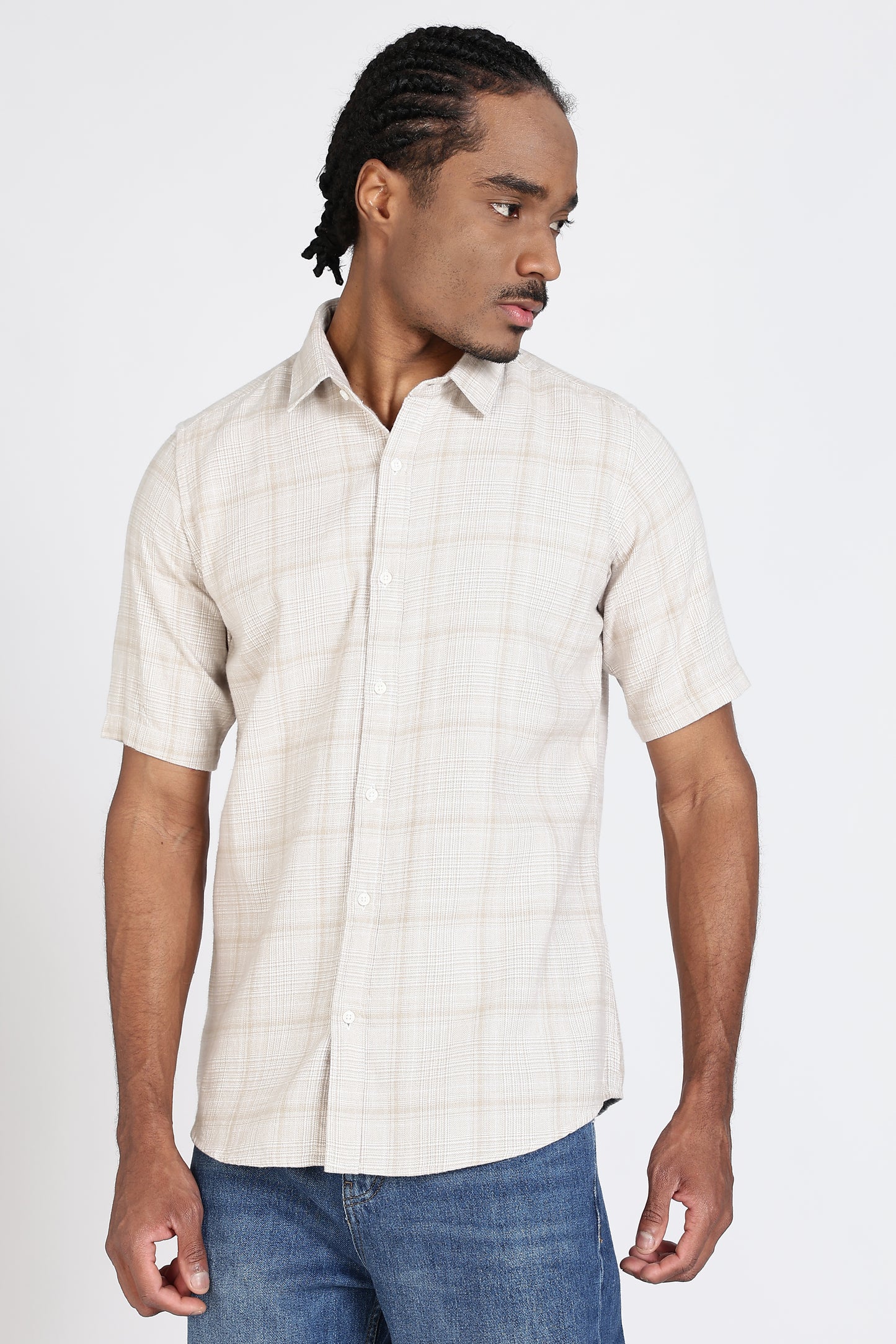 Regular Fit Check Design Cotton Shirt