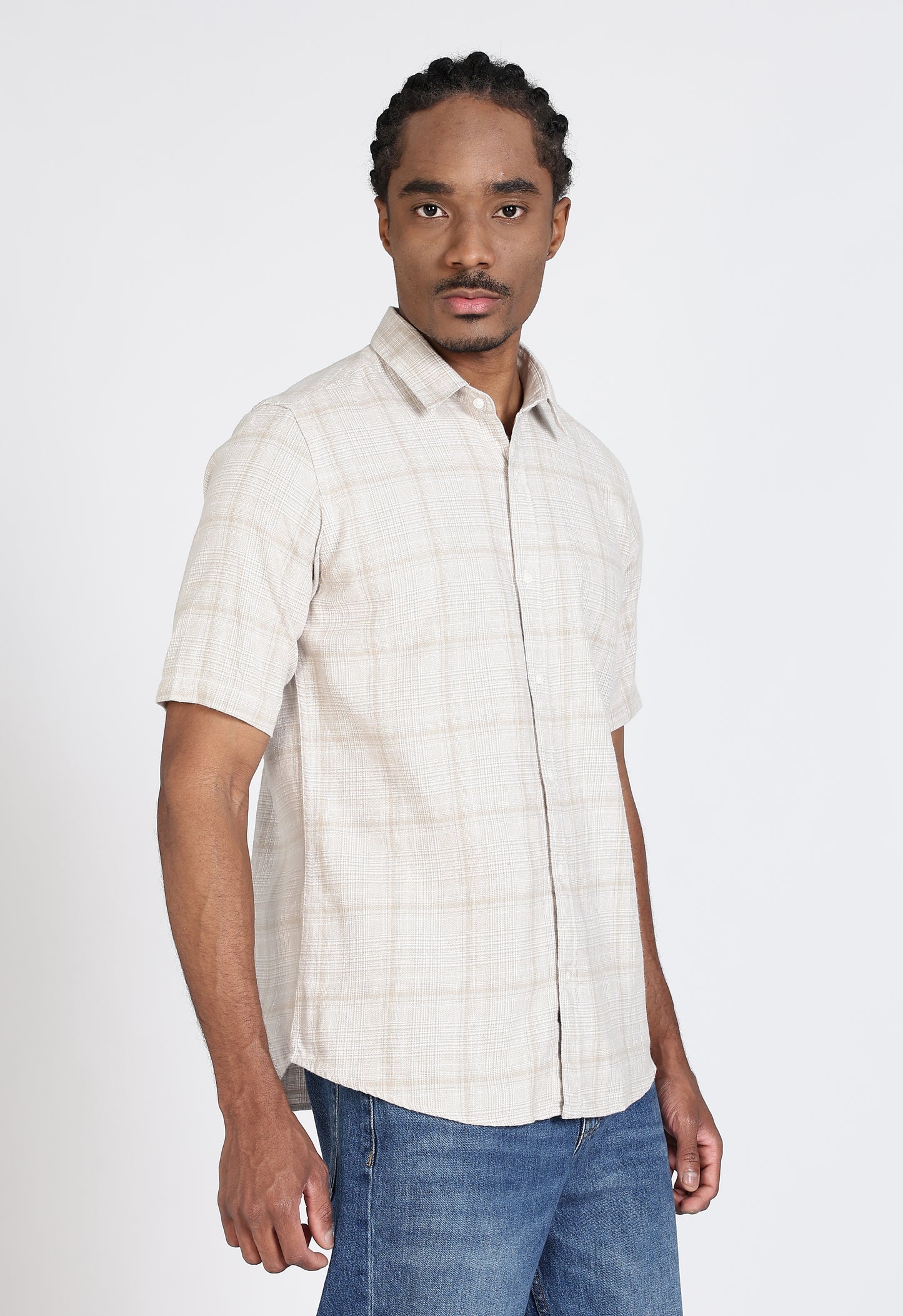 Regular Fit Check Design Cotton Shirt