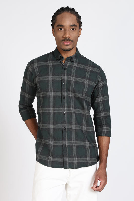 Regular Fit Check Design Cotton Shirt
